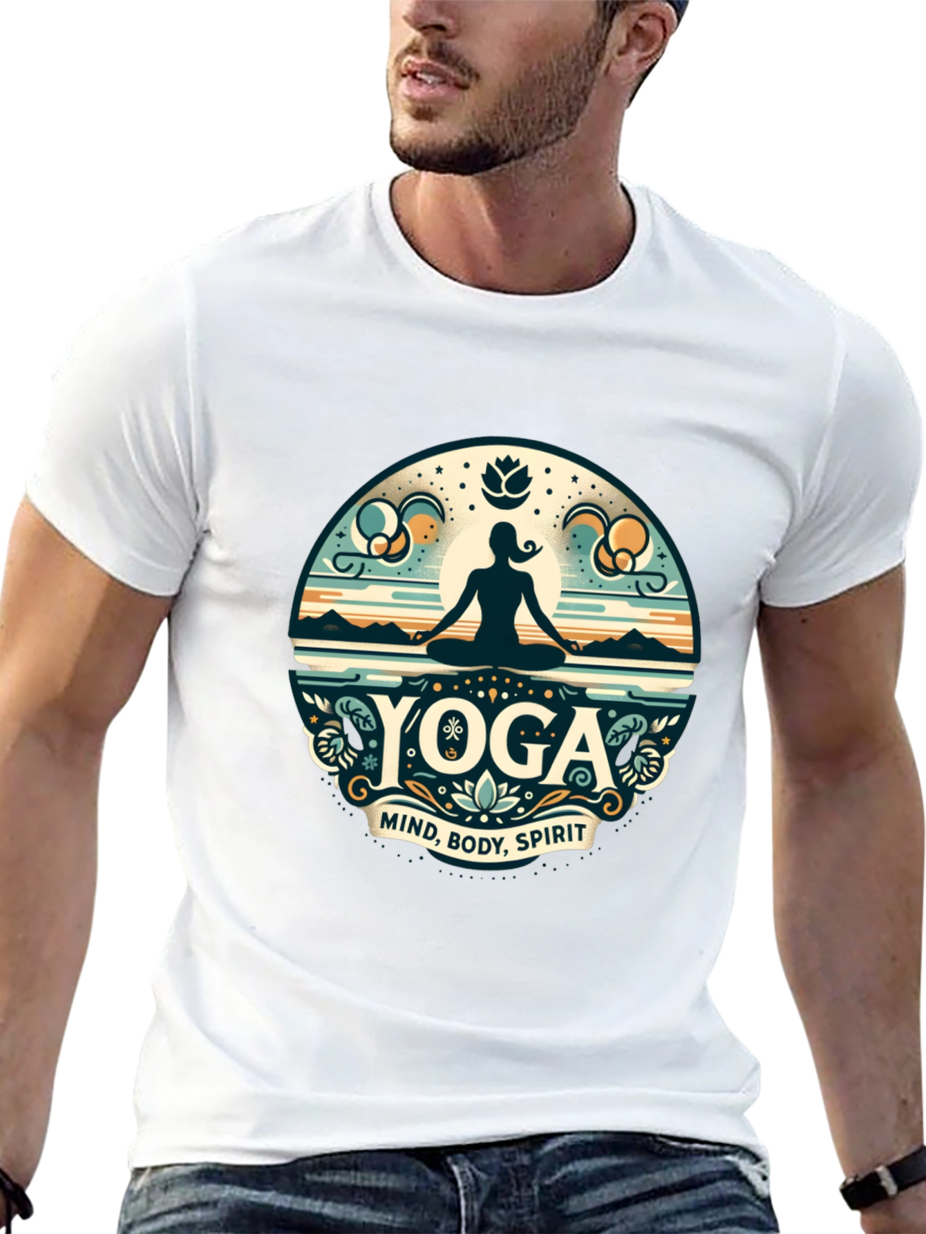 Yoga Mind Body Spirit Graphic T-Shirt