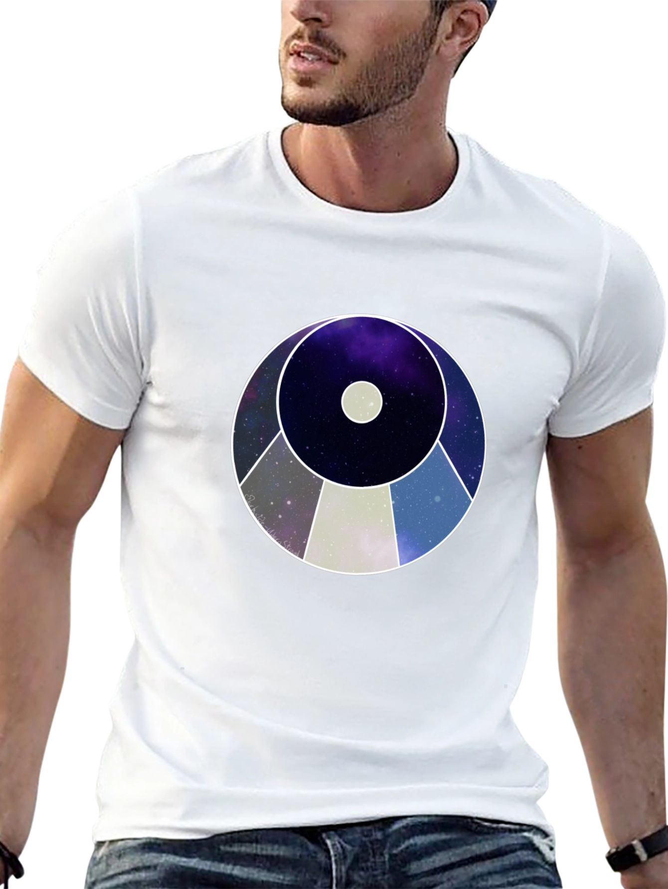Cosmic Eye Graphic Tee - Stylish Black T-Shirt