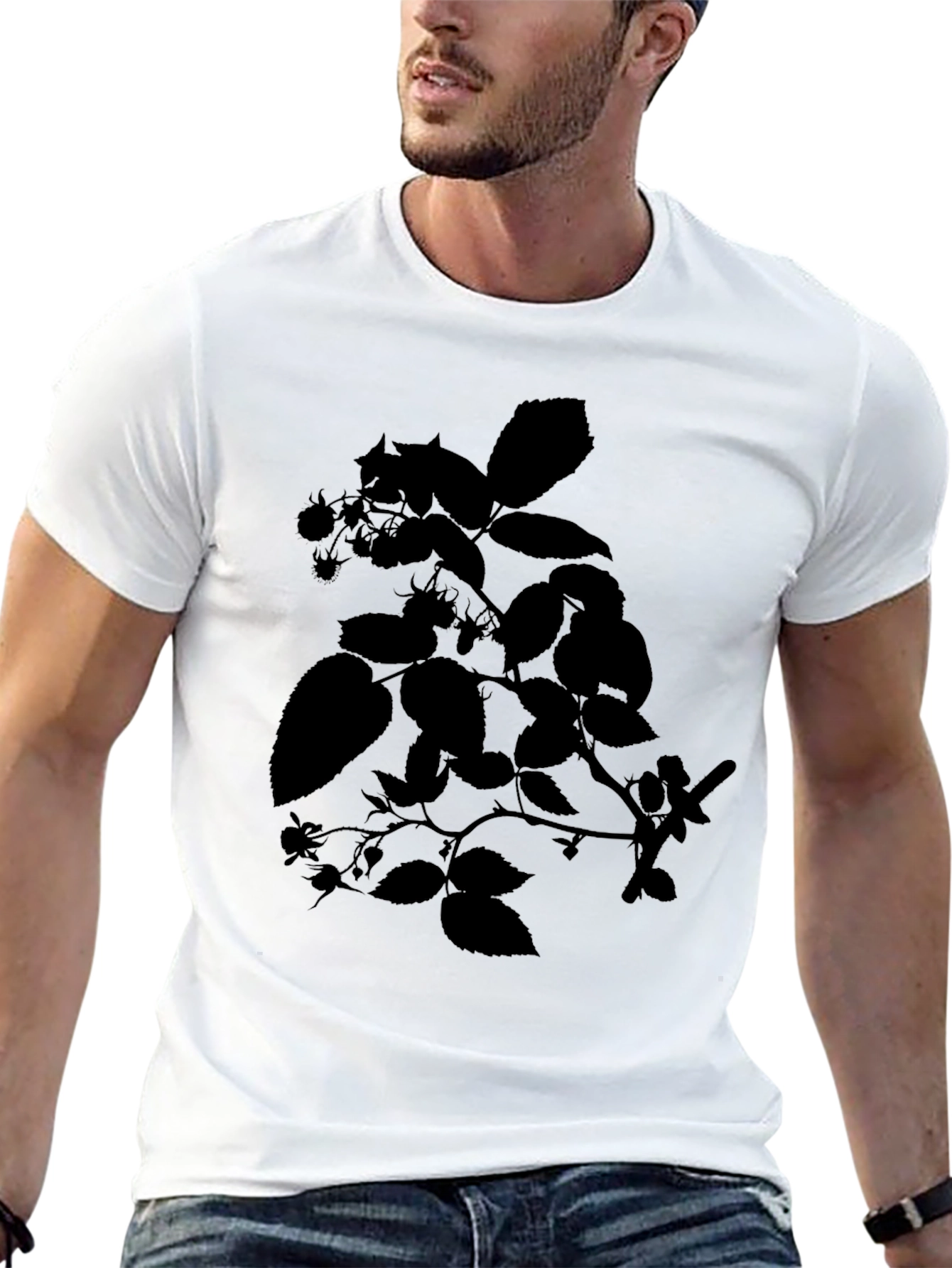 Botanical Silhouette Black T-Shirt