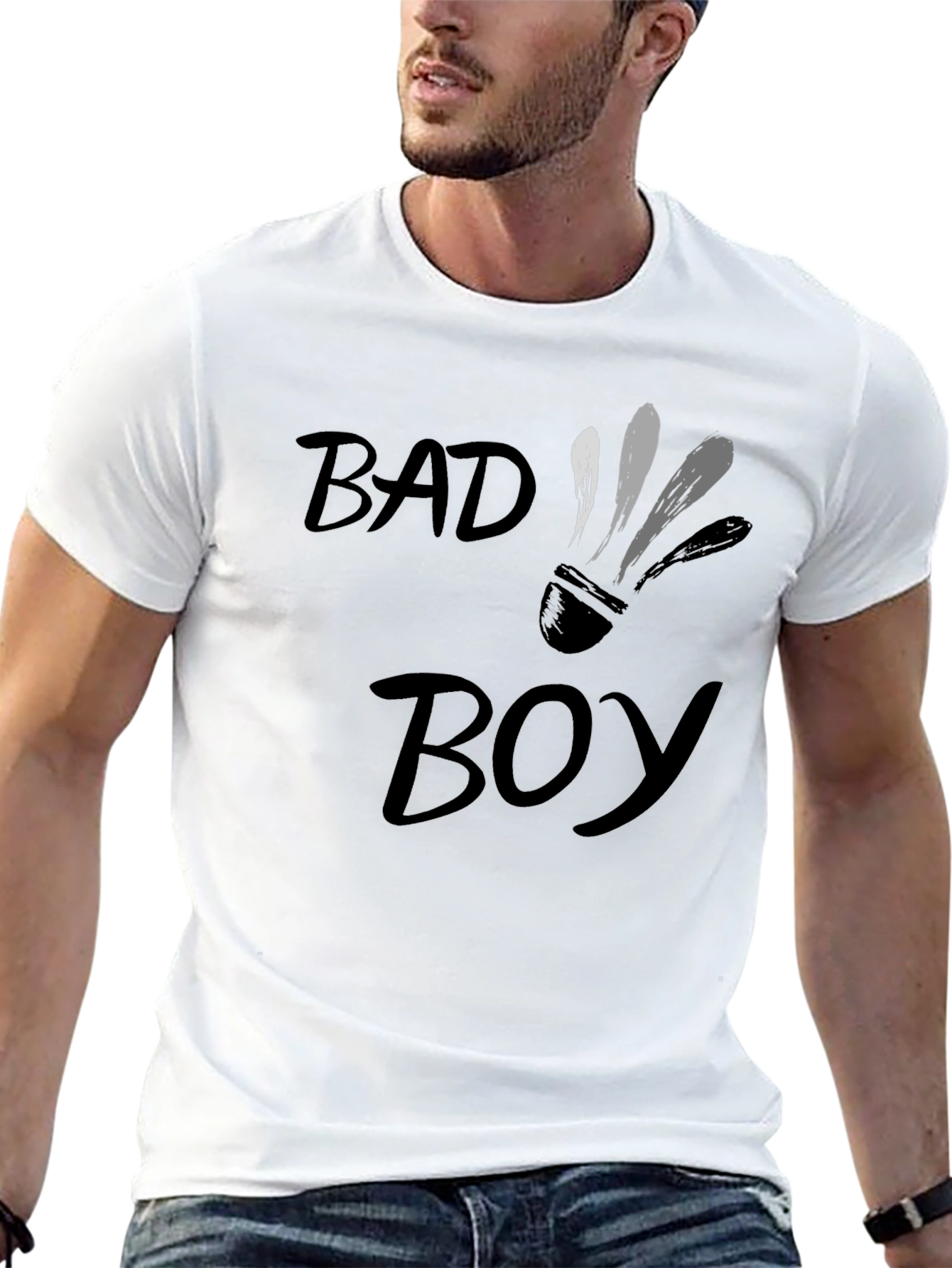 Bad Boy Shuttlecock Graphic T-Shirt - Casual Tee