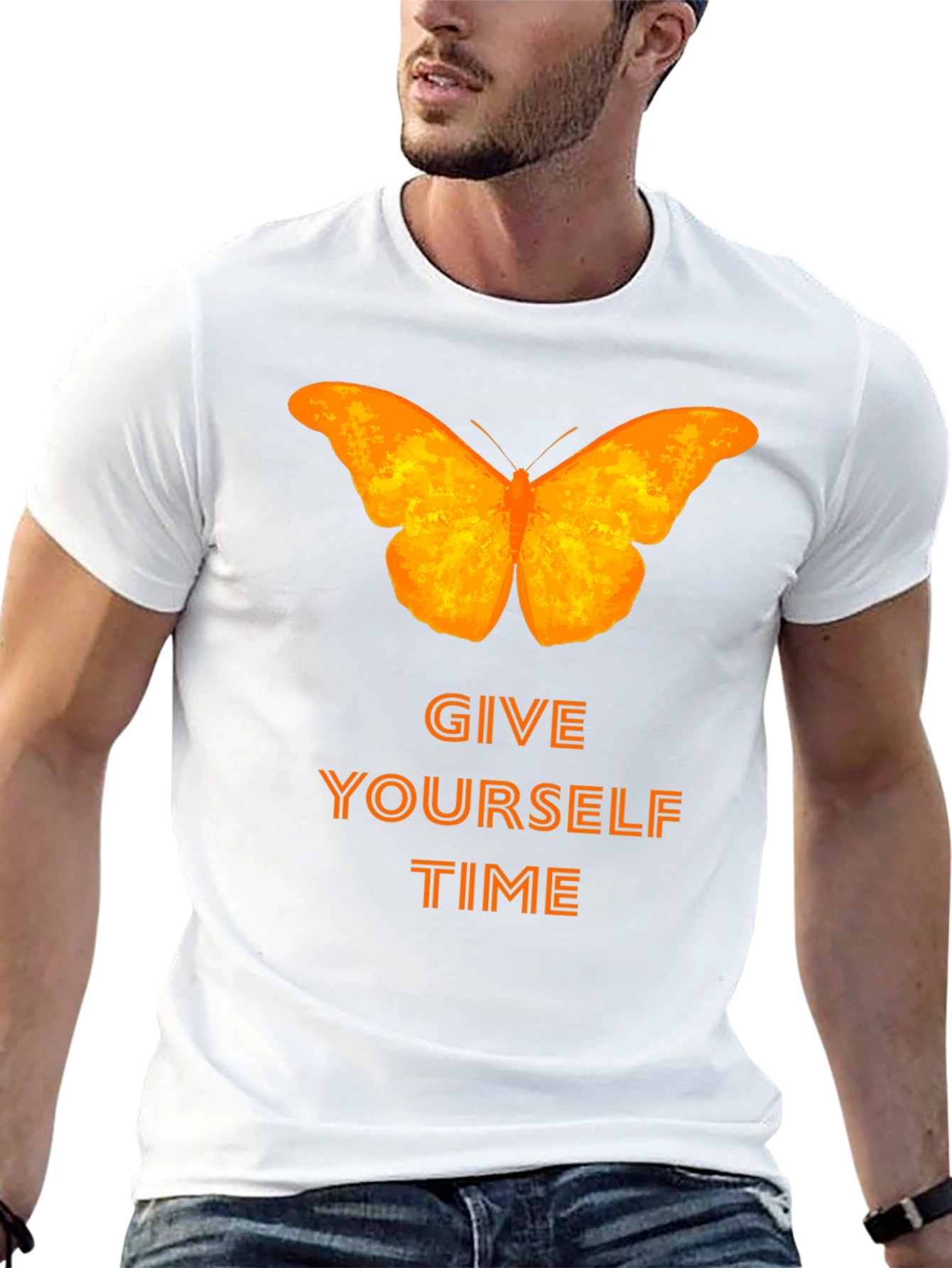 Butterfly Graphic T-Shirt: Give Yourself Time