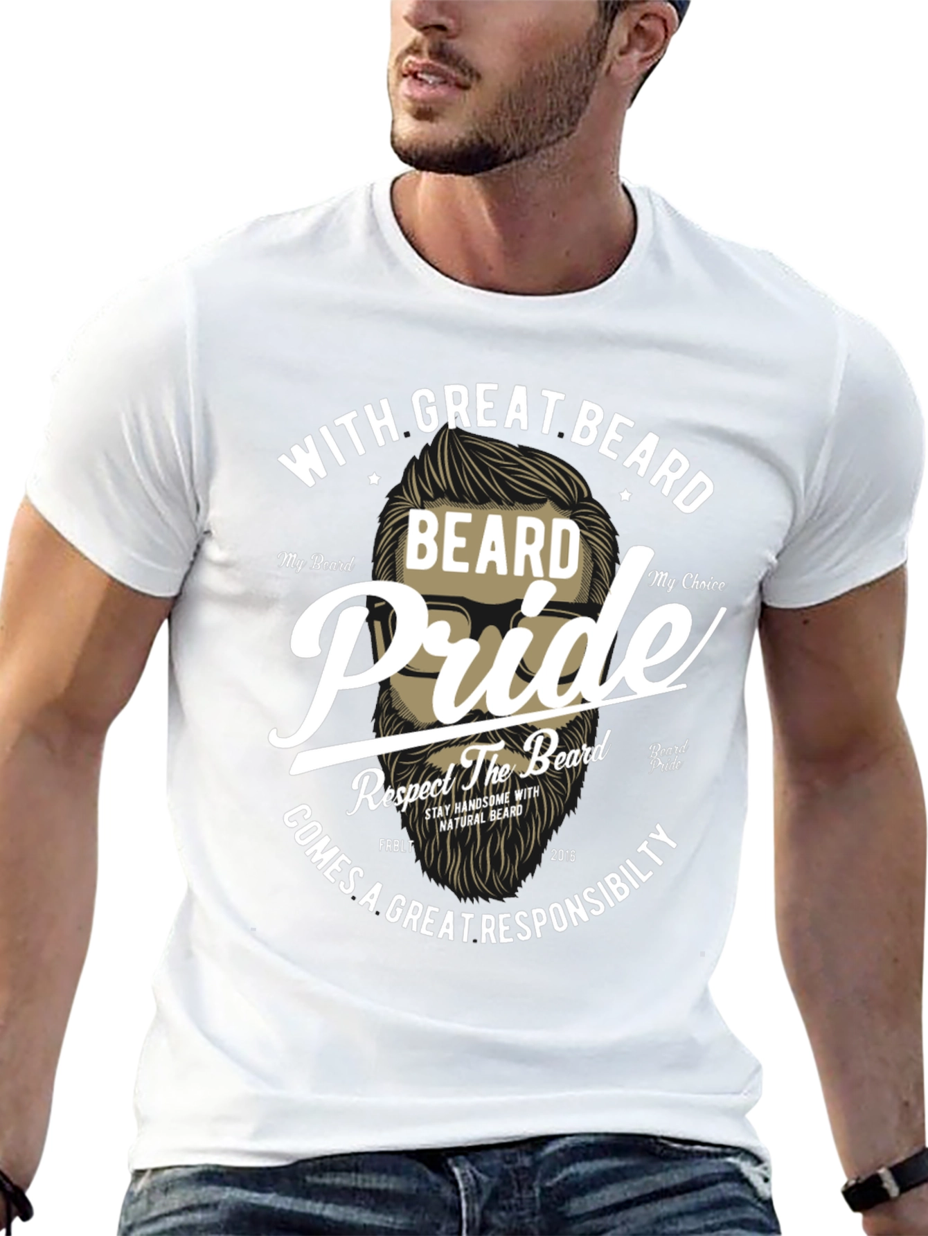 Beard Pride Graphic T-Shirt - Great Beard Responsibility