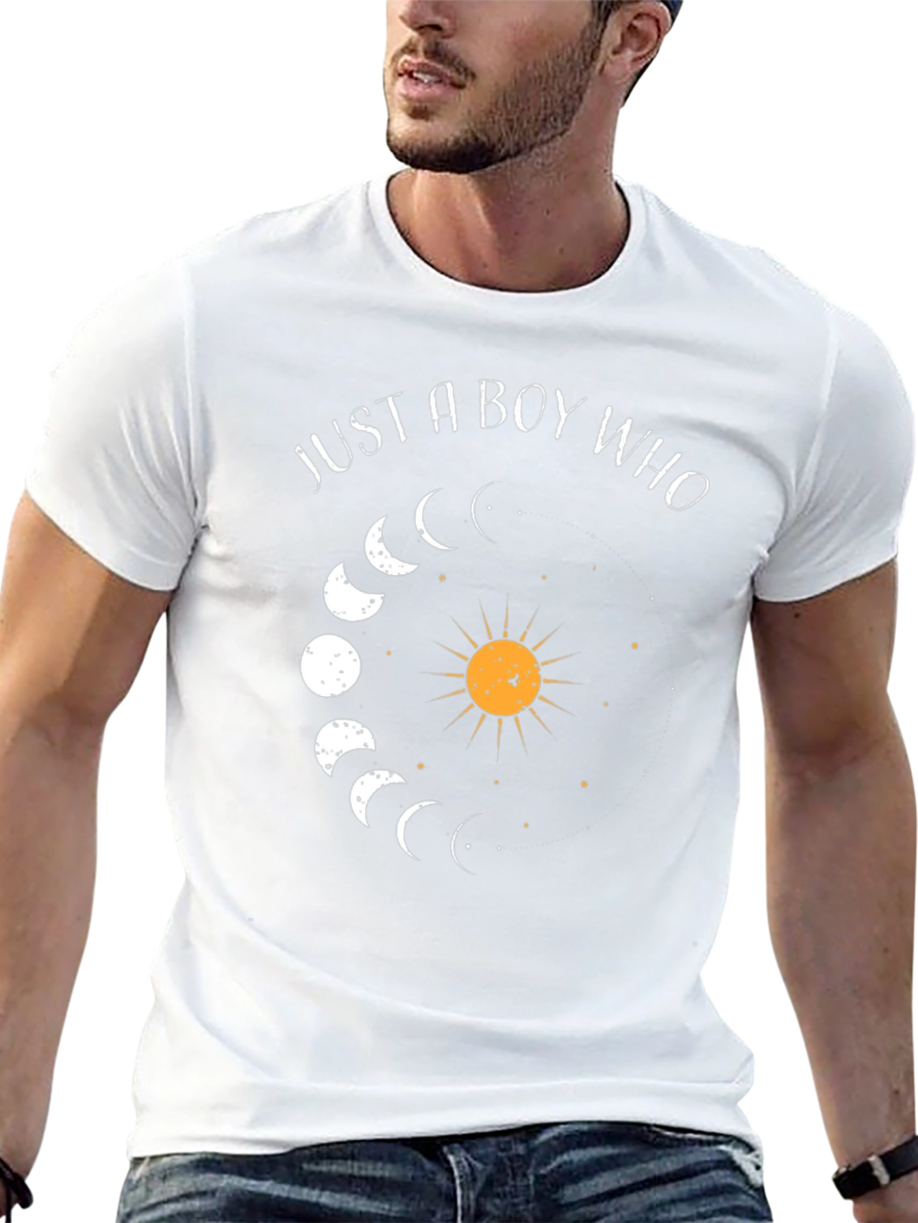 Just a Boy Who Loves the Moon Phases T-Shirt