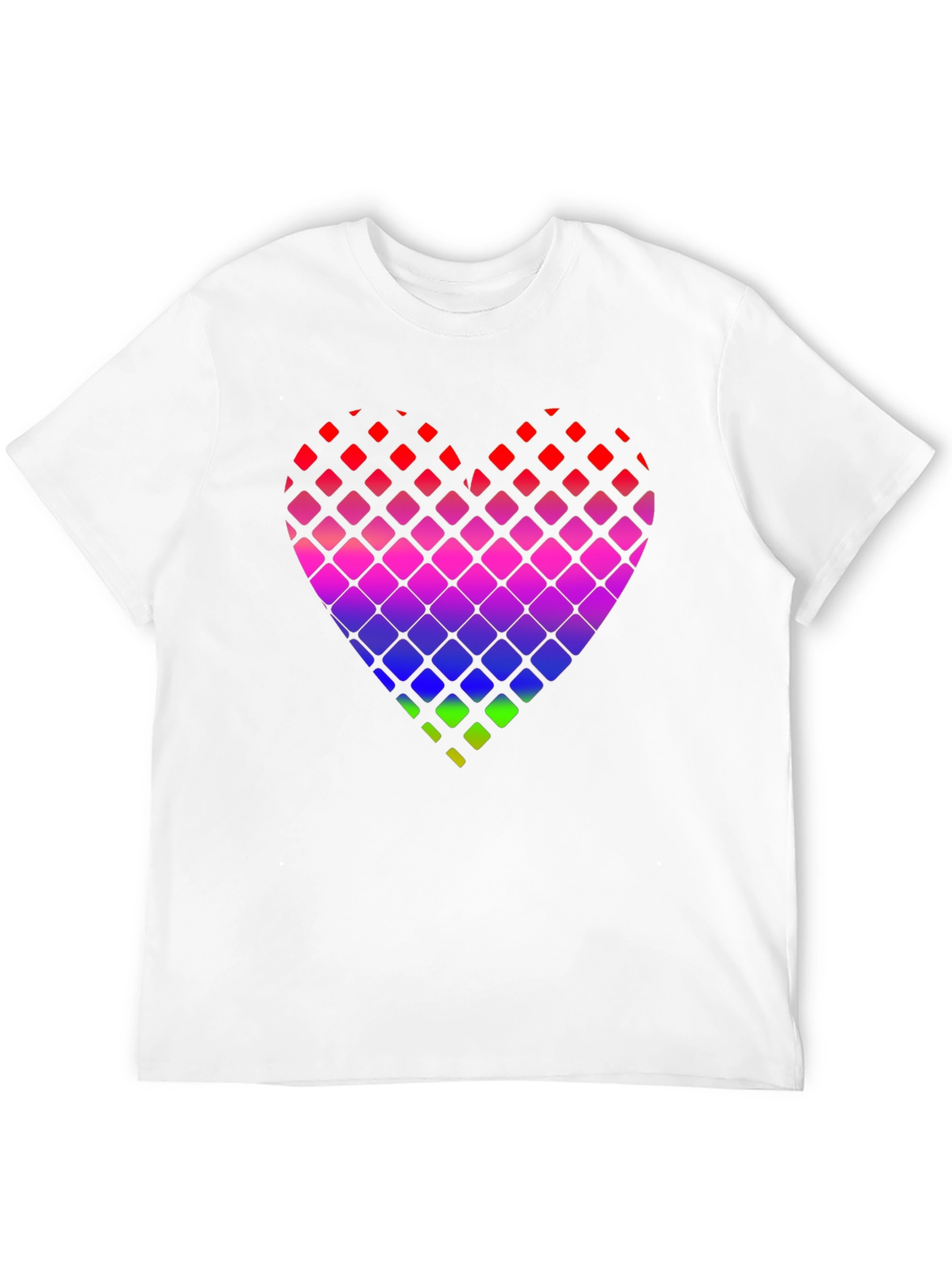 Rainbow Pixel Heart Graphic Tee