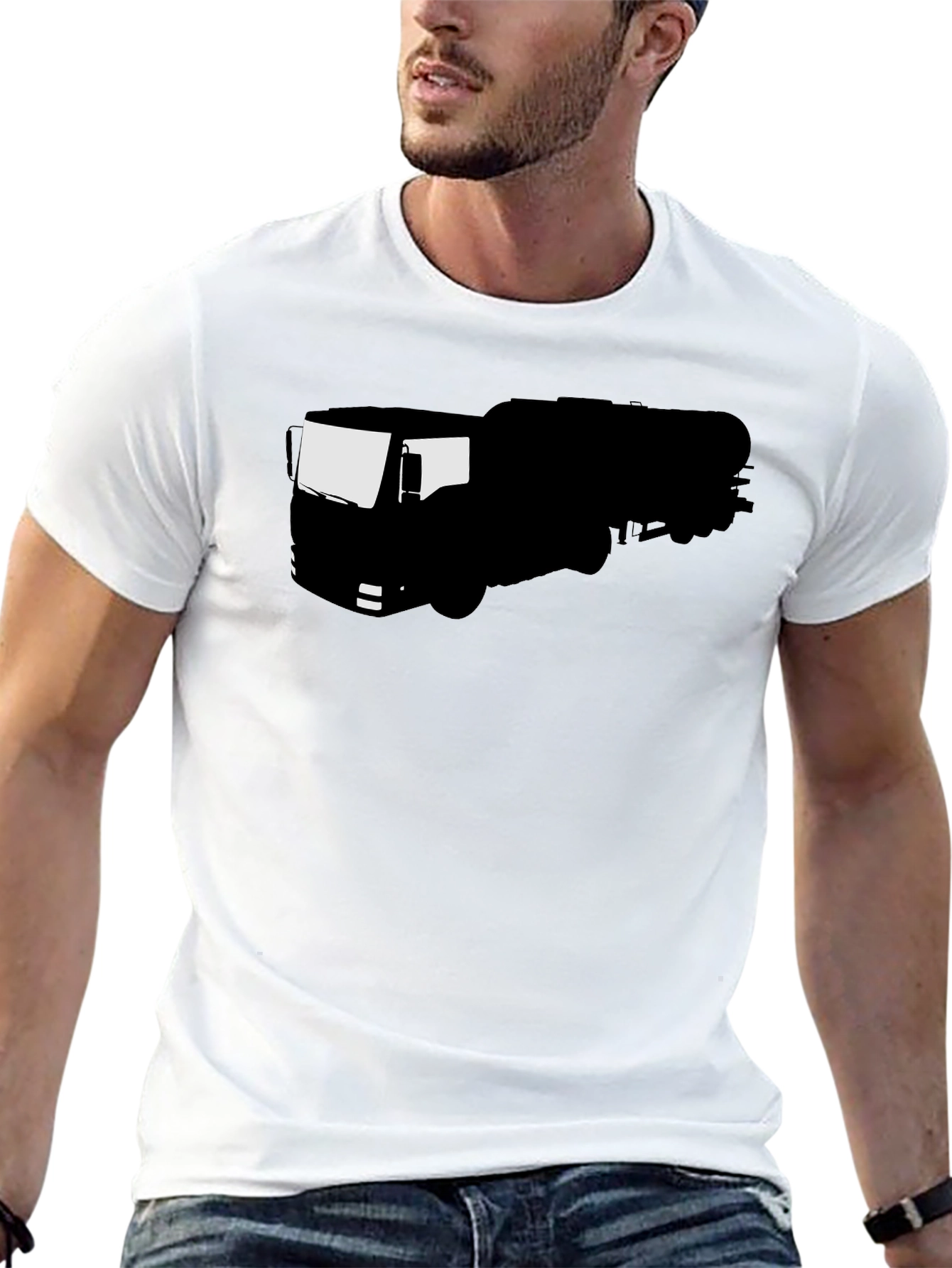 Truck Silhouette Black T-Shirt