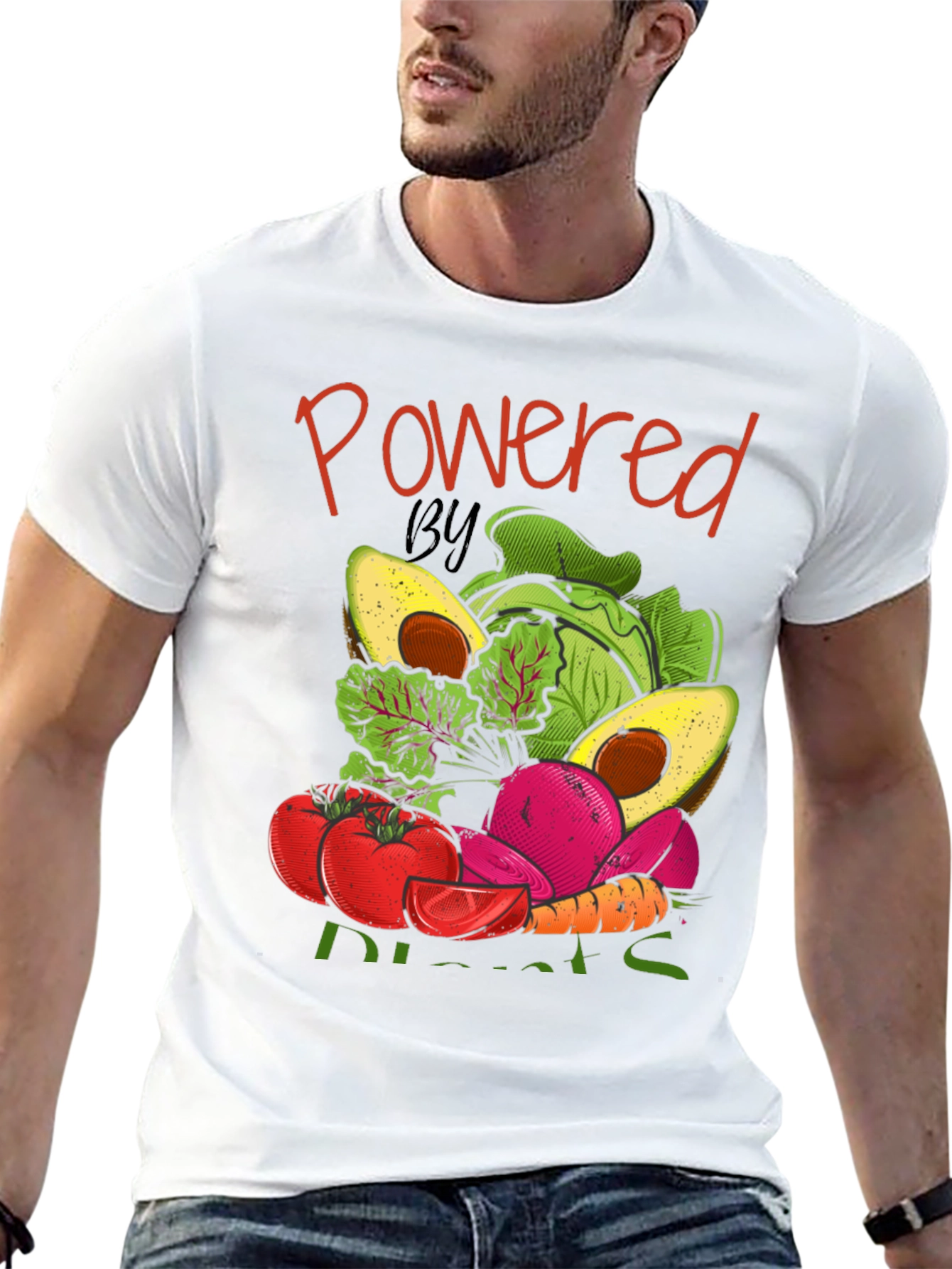 Powered By Plants Graphic T-Shirt Vegan Tee