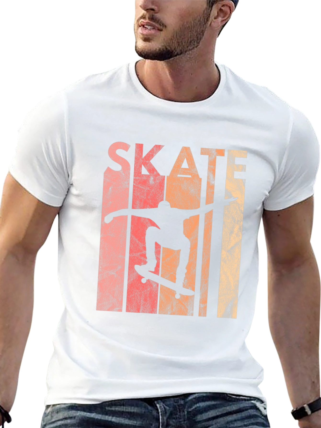 Retro Skateboarding T-Shirt - Black Tee