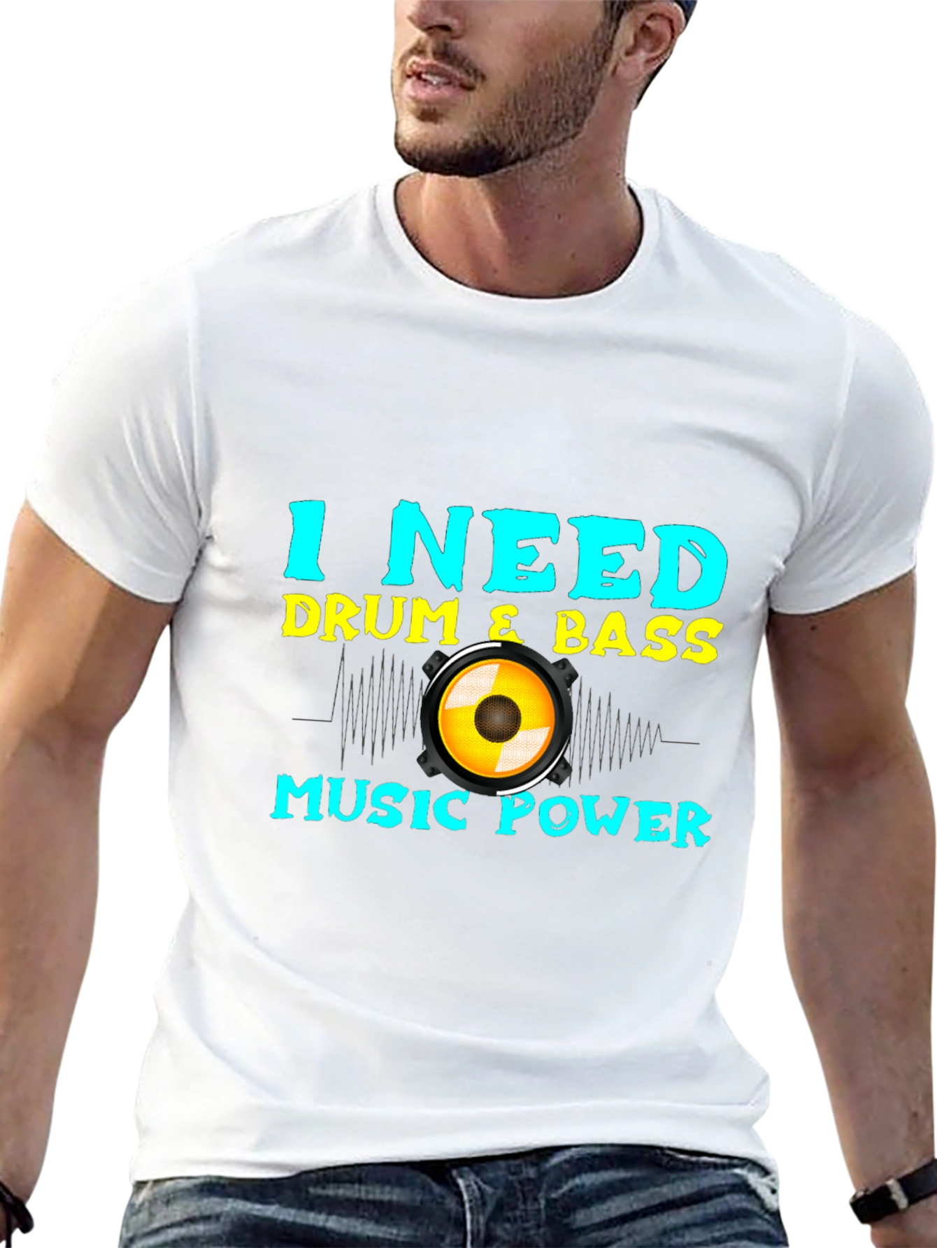 Drum & Bass Music Power Black Tee