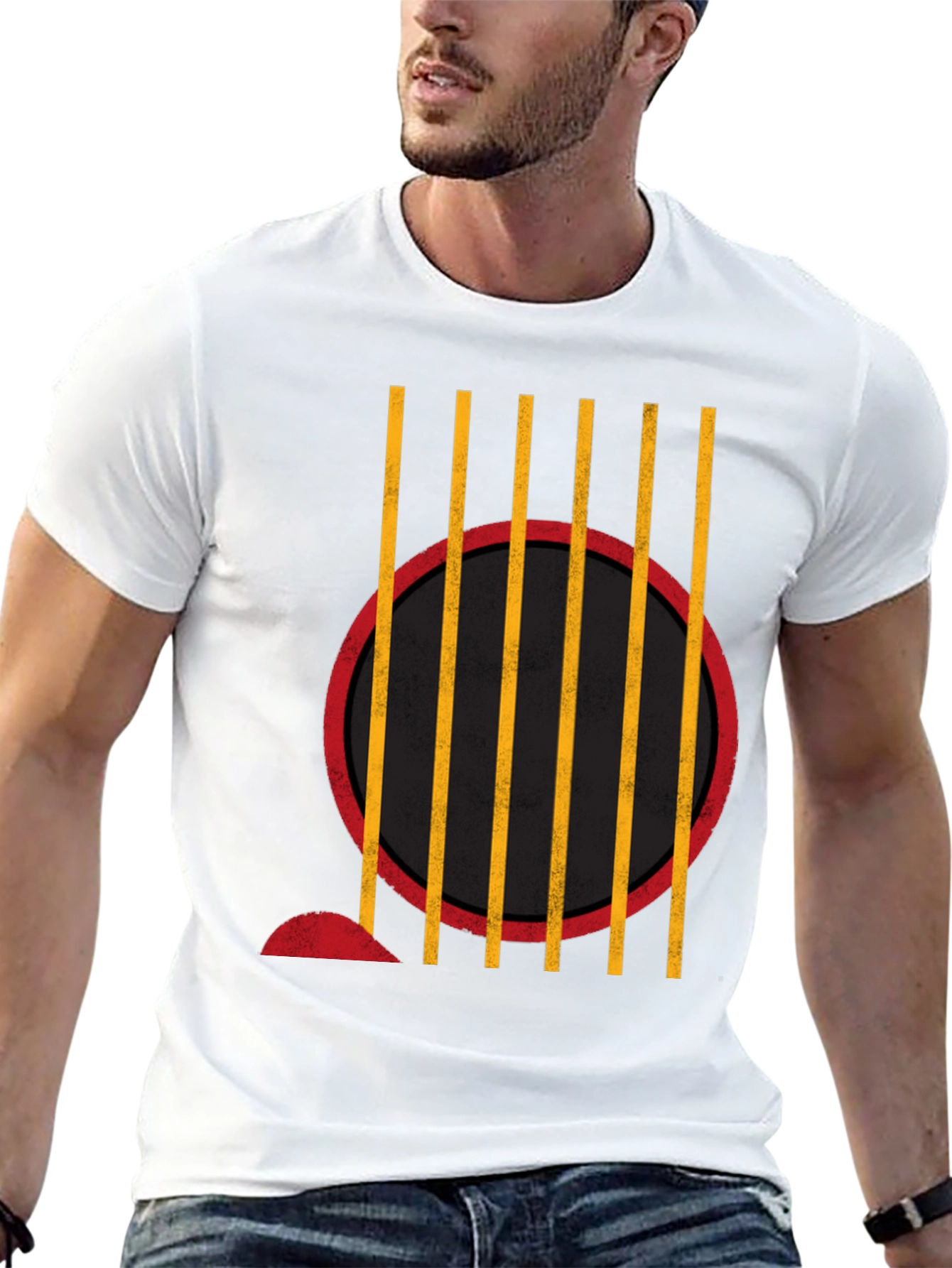 Abstract Graphic Print Crew Neck T-Shirt