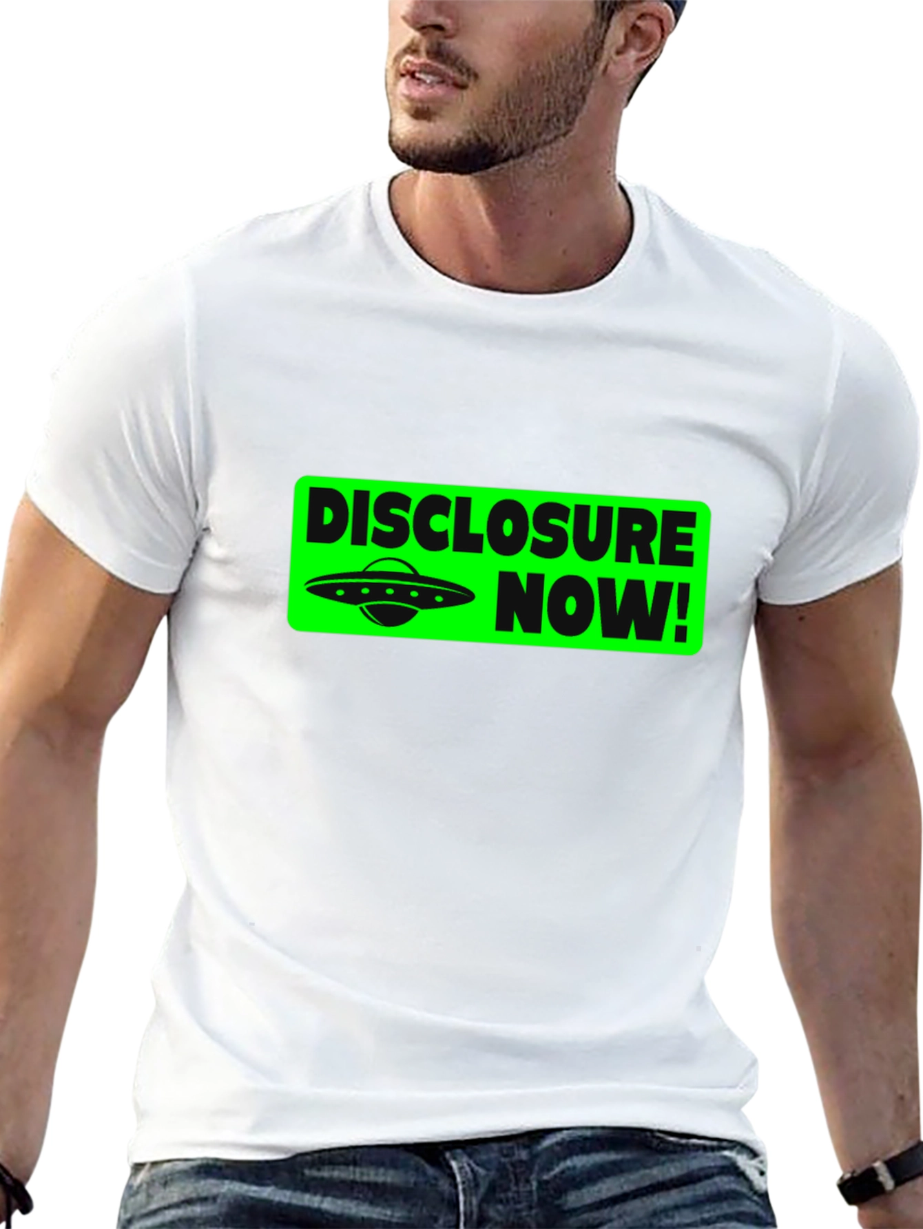 Disclosure Now! UFO Graphic Tee - Black Cotton T-Shirt