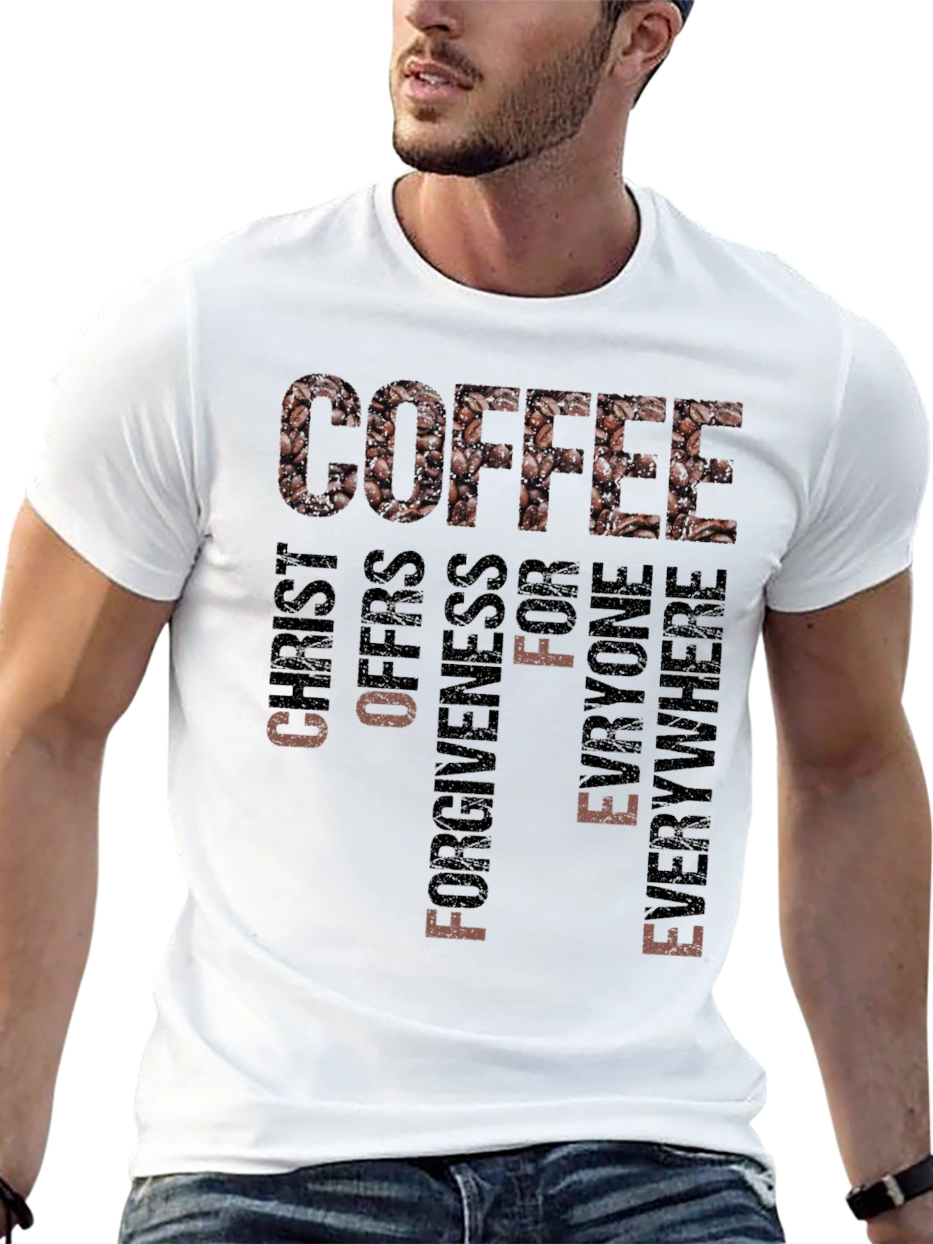 Coffee Christ Offers Forgiveness T-Shirt