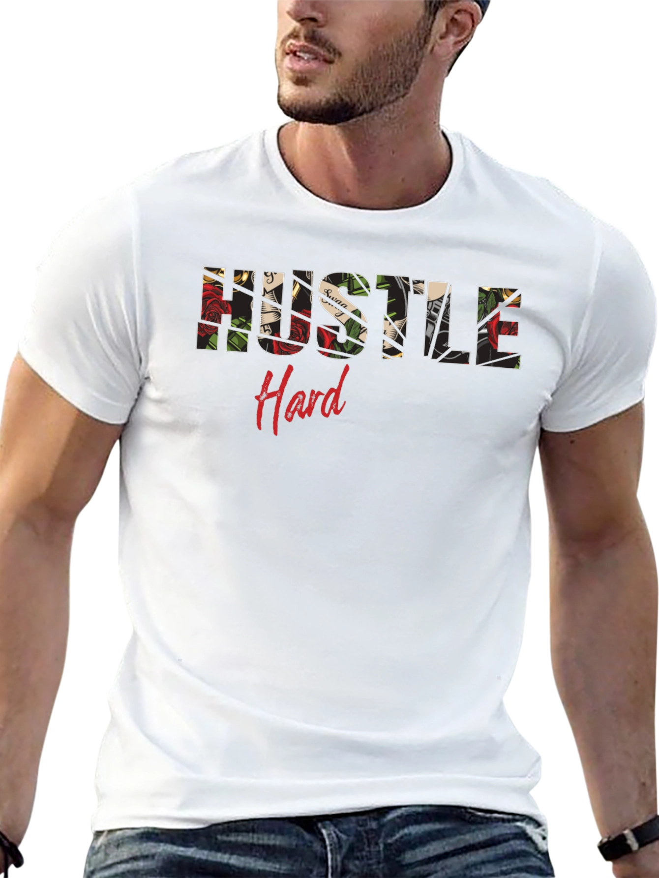 Hustle Hard Graphic Tee - Stylish & Motivational