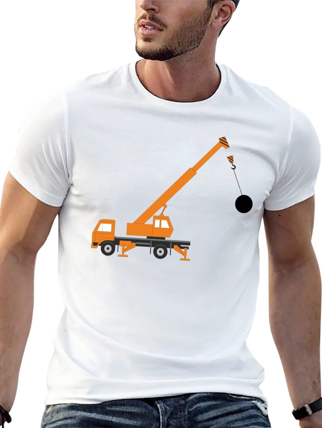 Crane Truck Graphic Tee - Heavy Duty Style