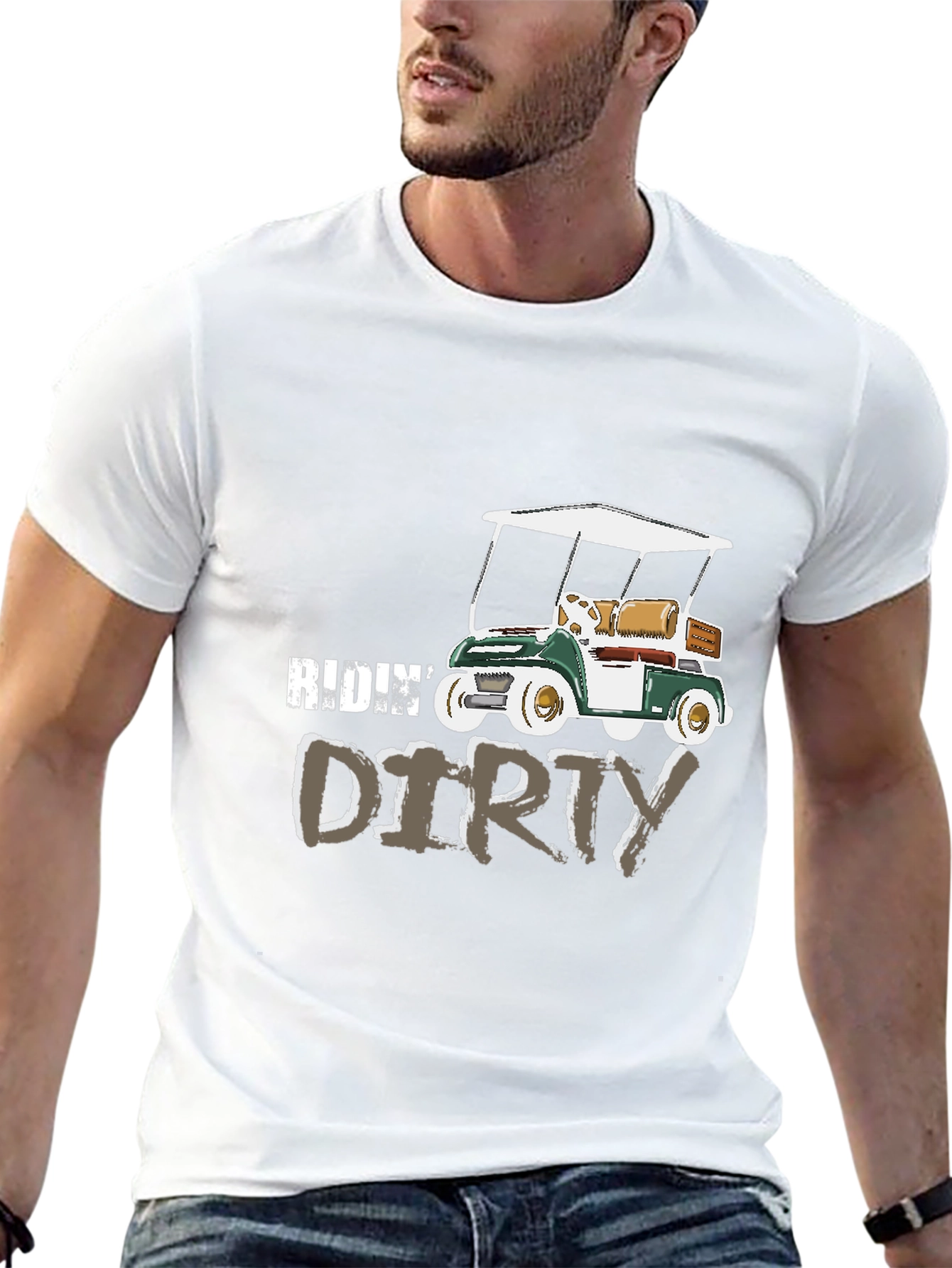 Ridin Dirty Golf Cart Graphic Tee