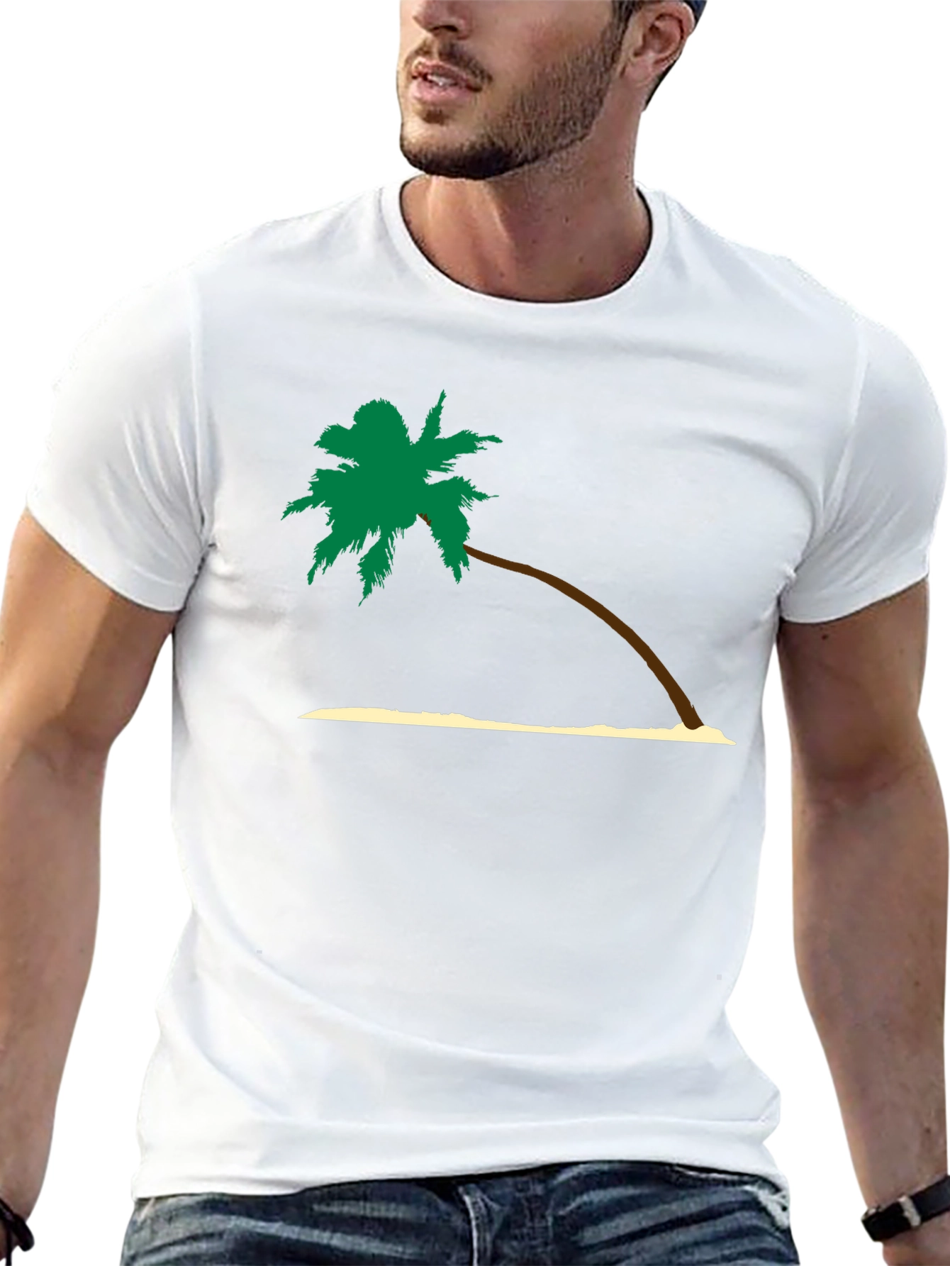 Tropical Palm Tree Graphic Tee - Vacation Style