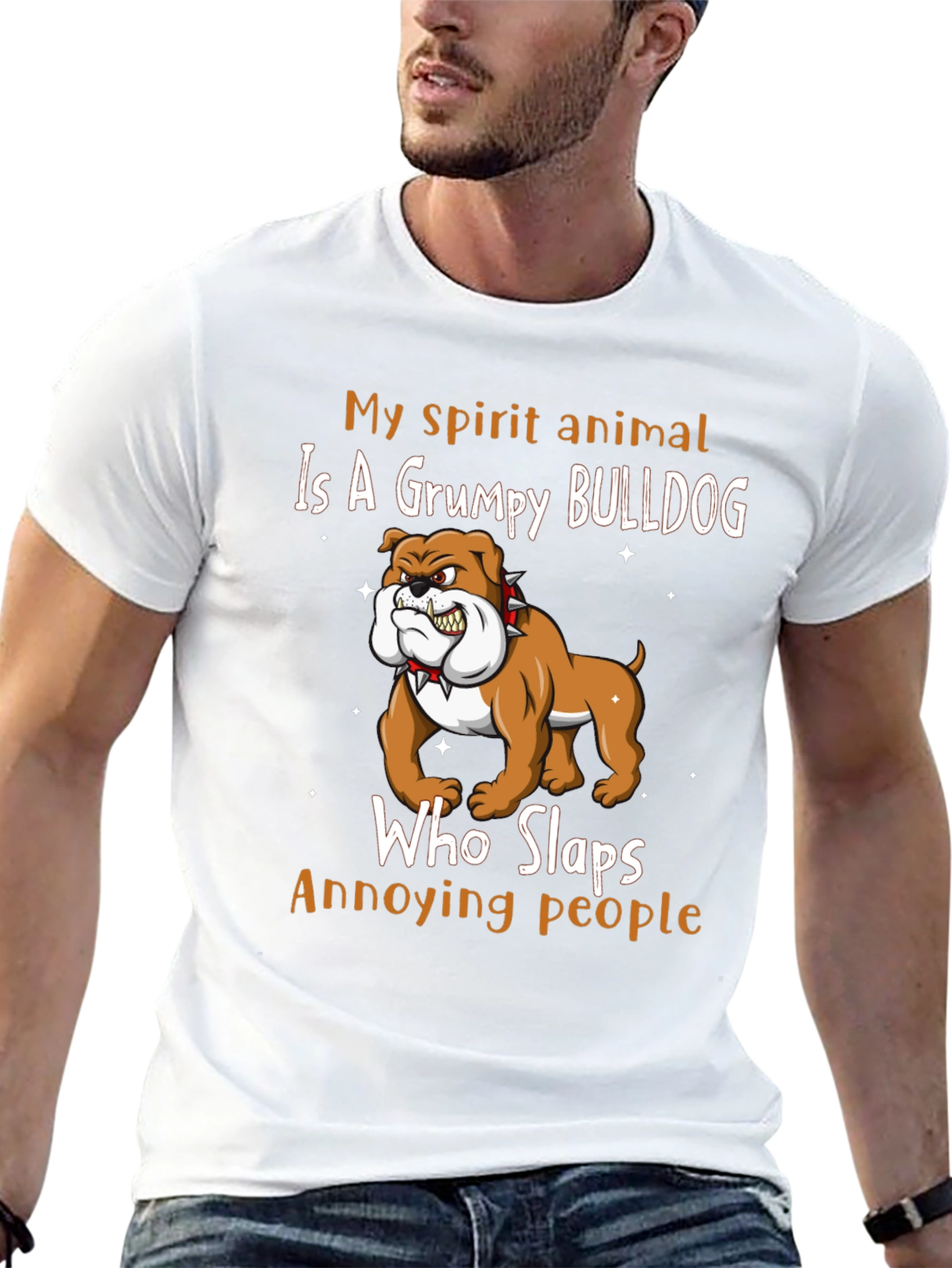 Grumpy Bulldog Spirit Animal T-Shirt