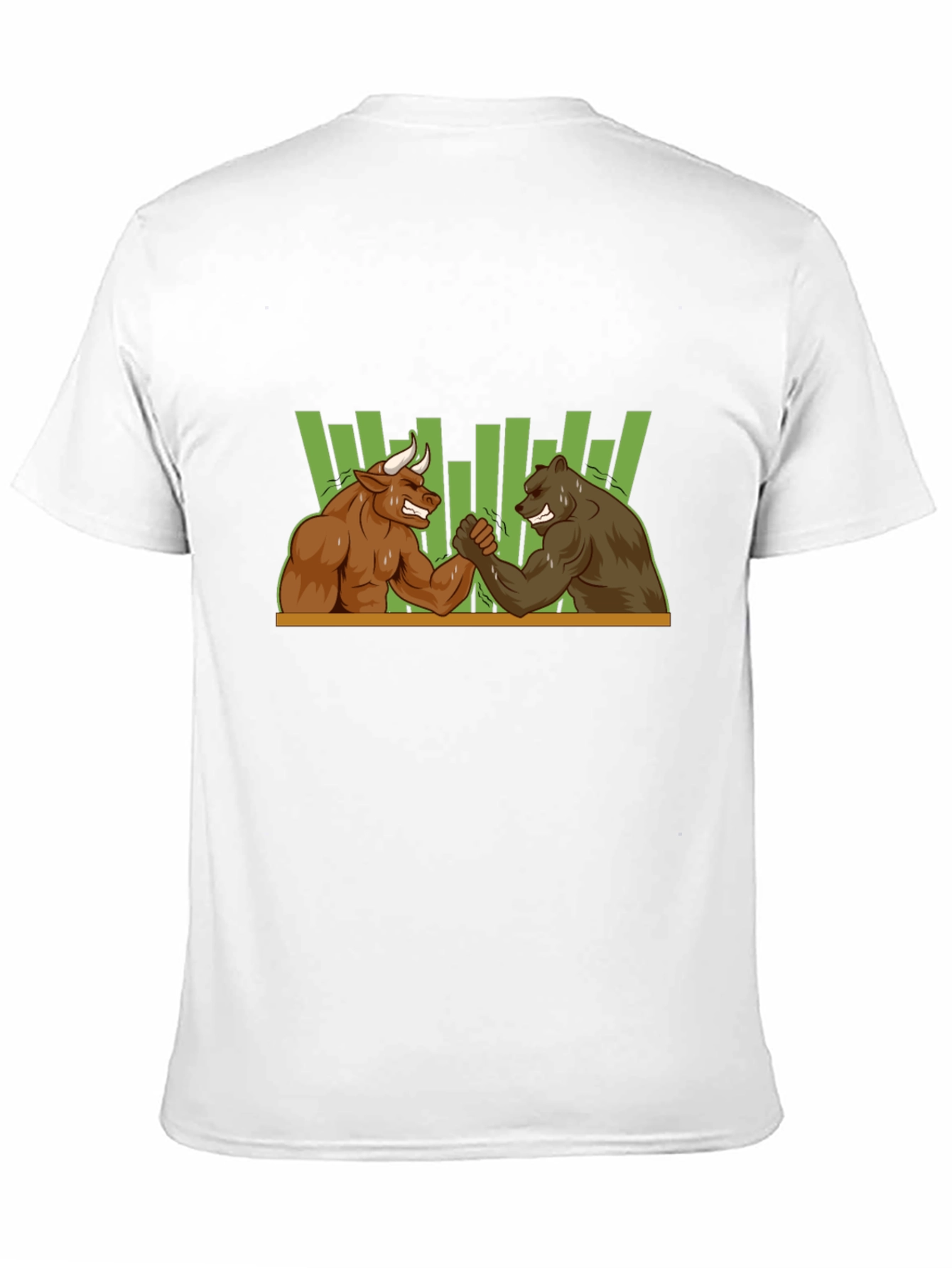 Bull vs Bear Arm Wrestling T-Shirt