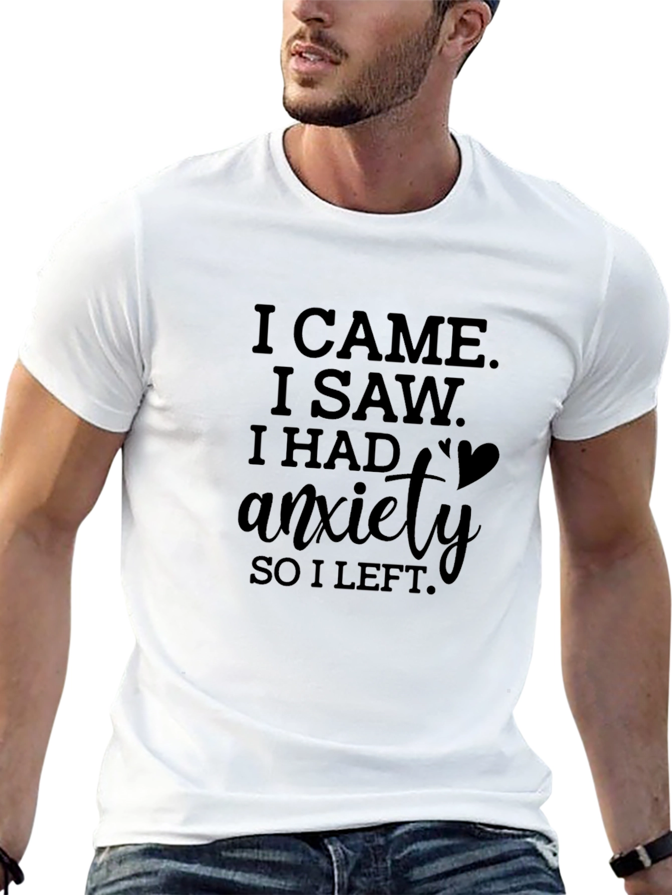 Anxiety Humor Graphic Tee - Soft Cotton Blend