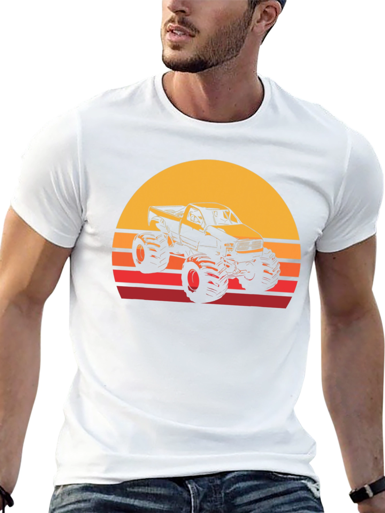 Monster Truck Sunset Graphic T-Shirt