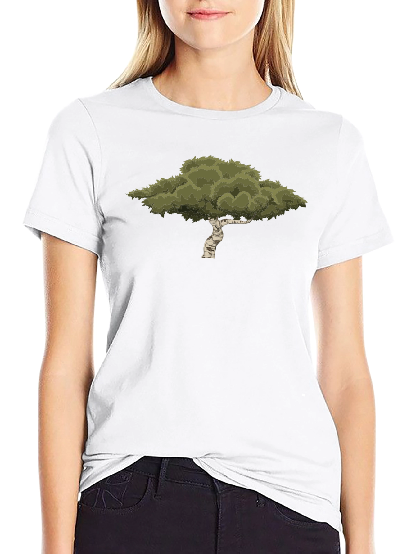 Tree Graphic Black T-Shirt - Nature Inspired Style