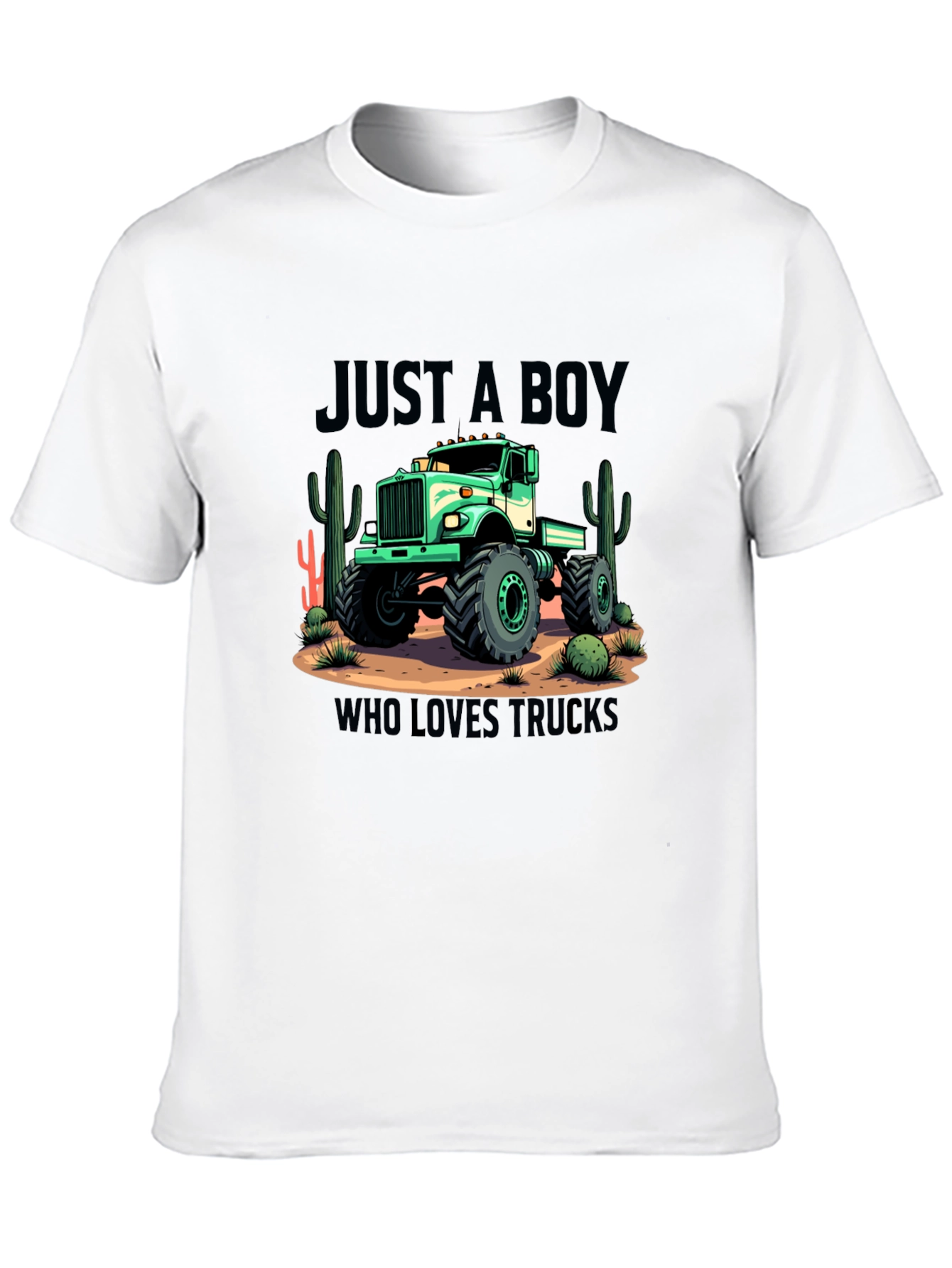 Boy Who Loves Trucks Graphic T-Shirt
