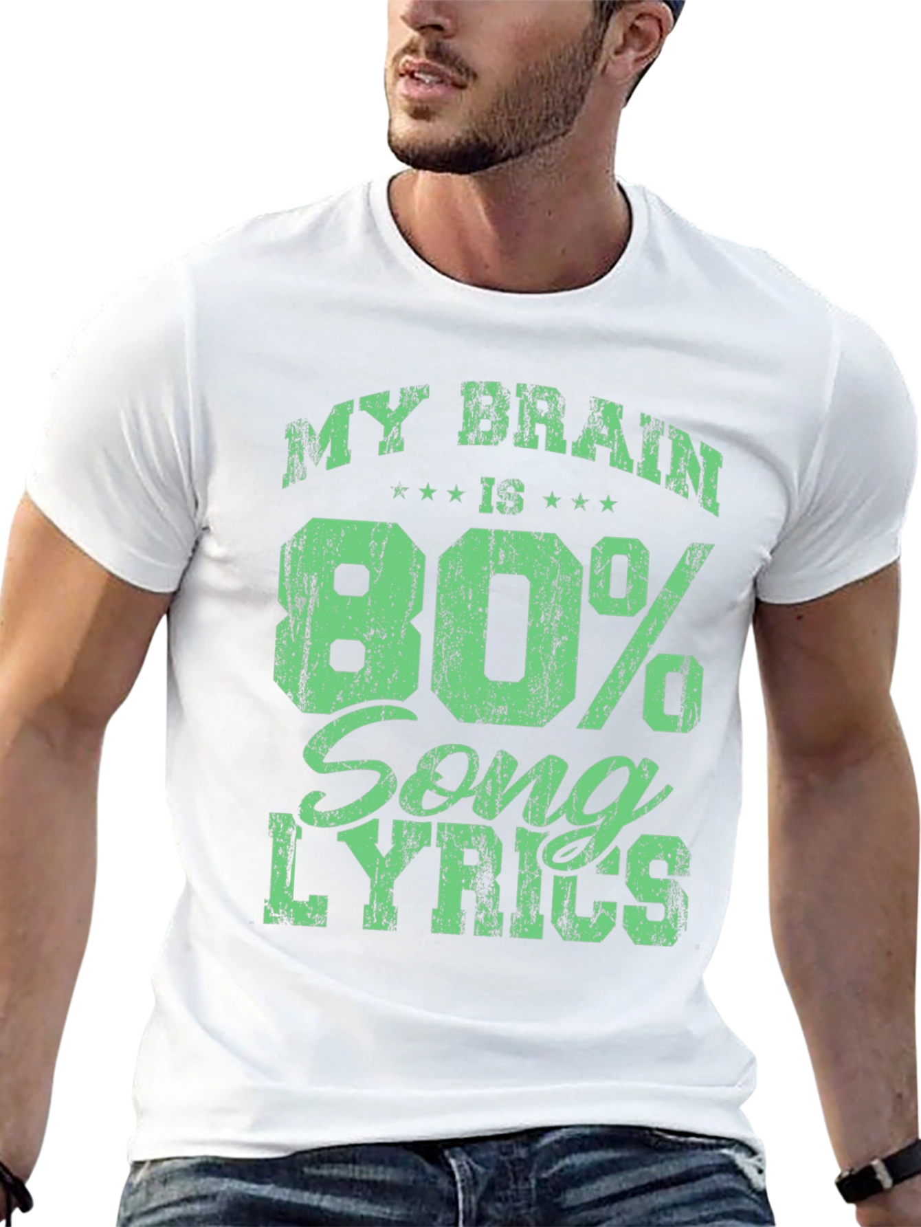 My Brain is 80% Song Lyrics T-Shirt