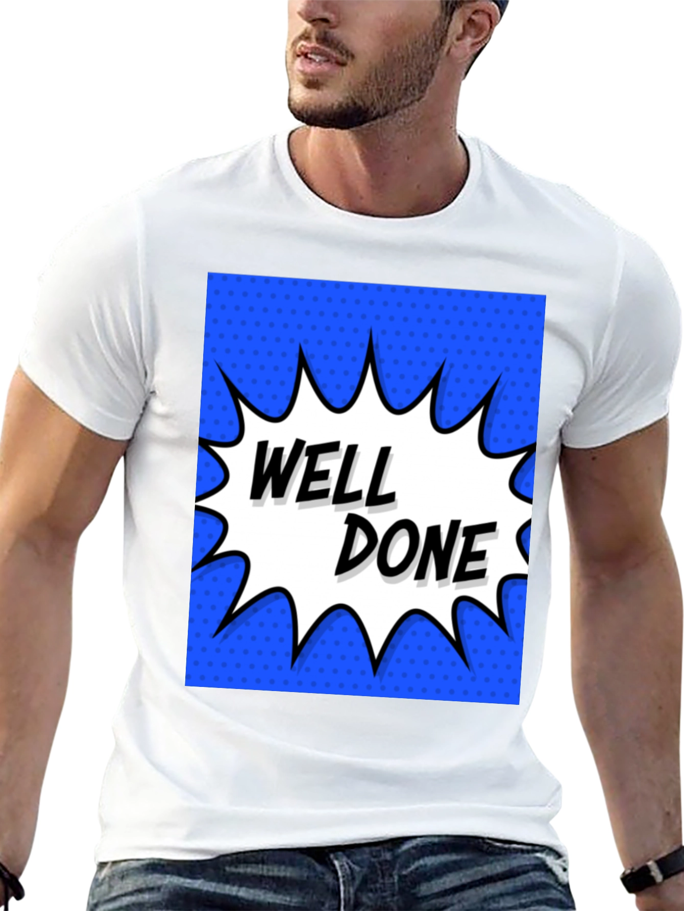 Well Done Comic Style Black Tee