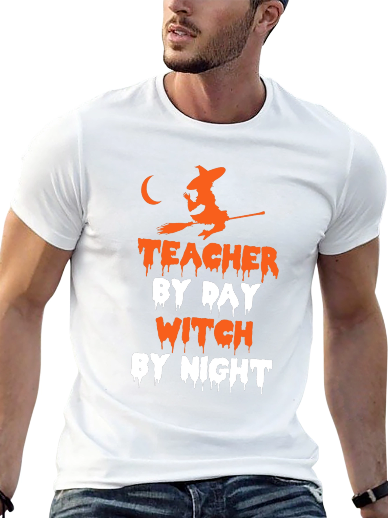 Teacher By Day Witch By Night Halloween T-Shirt