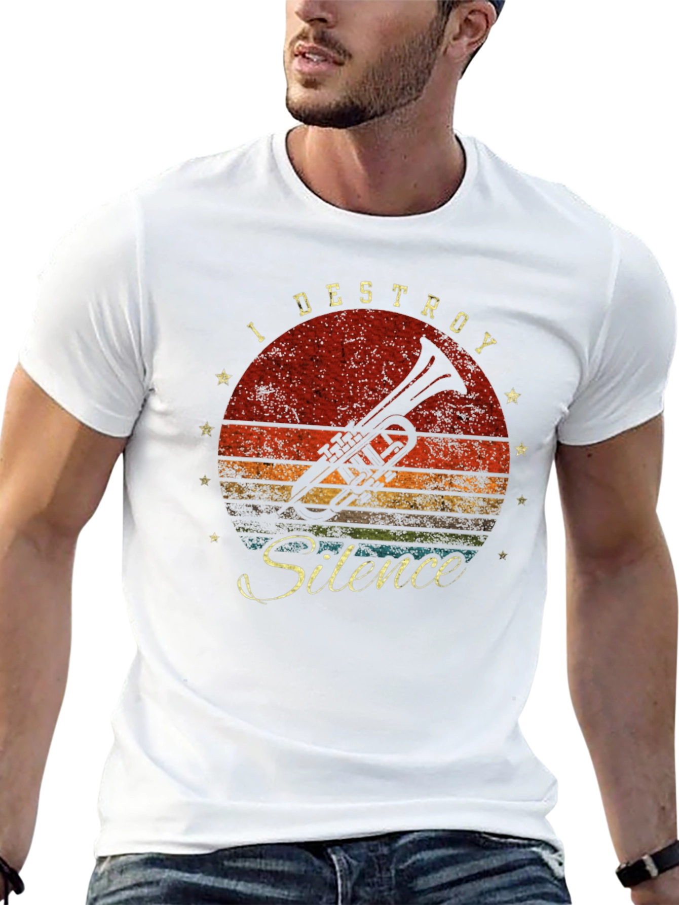 I Destroy Silence Trumpet T-Shirt