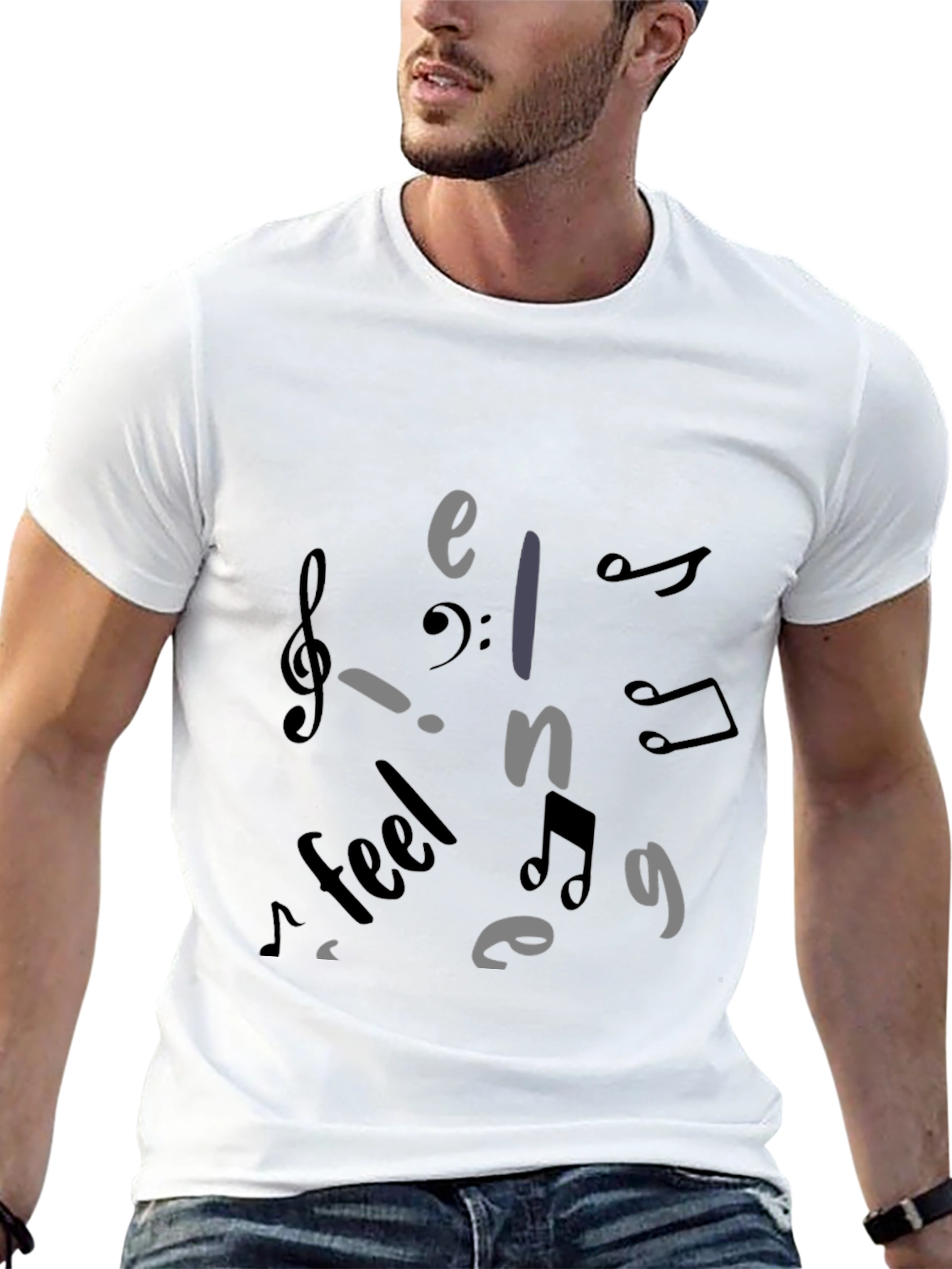 Musical Feel Black T-Shirt