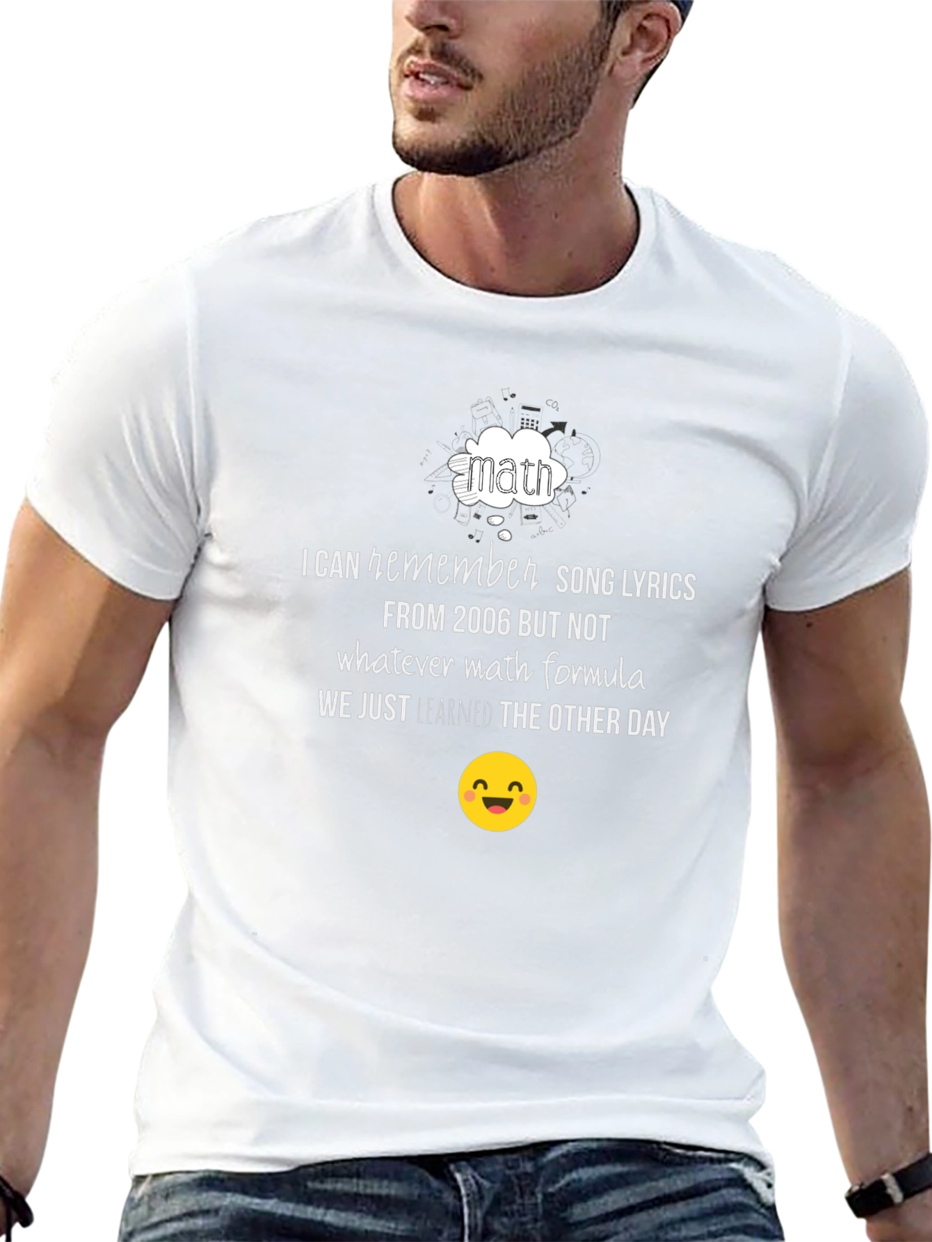 Funny Math T-Shirt - Song Lyrics Over Formulas