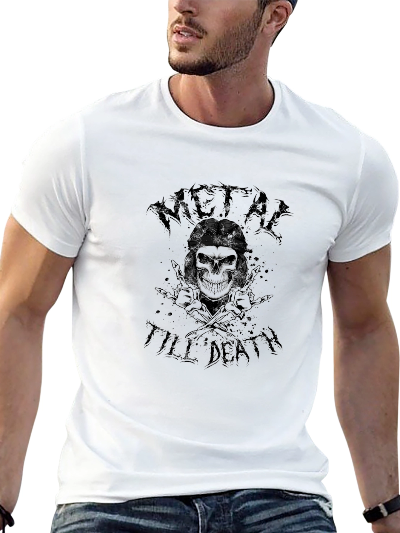Metal Till Death Graphic Tee - Black