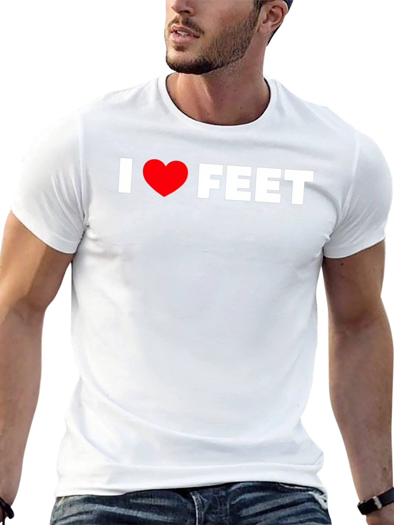 I Love Feet Graphic T-Shirt - Funny Tee