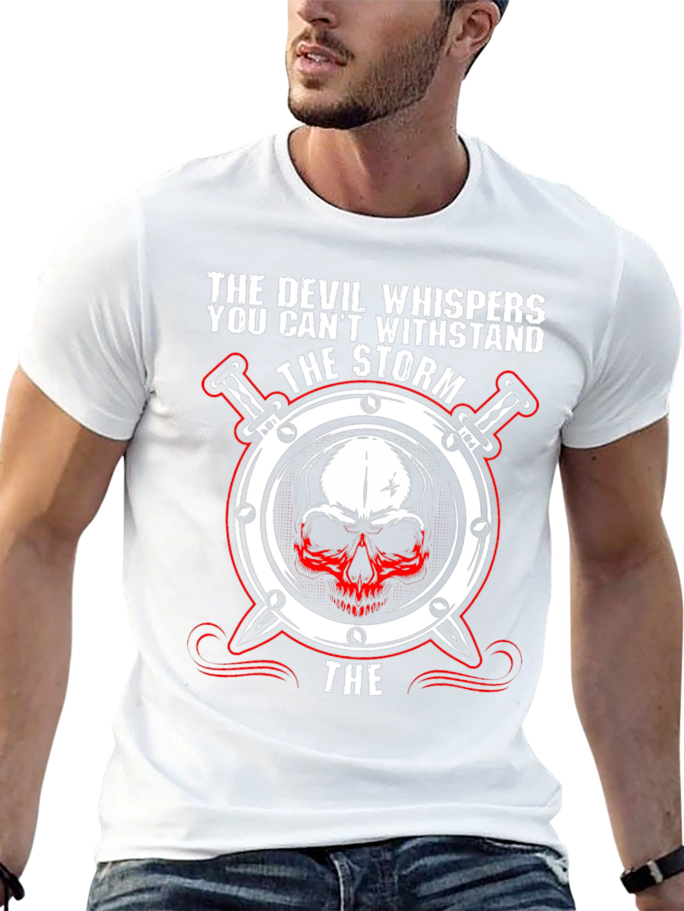 The Devil Whispers Graphic T-Shirt - Black