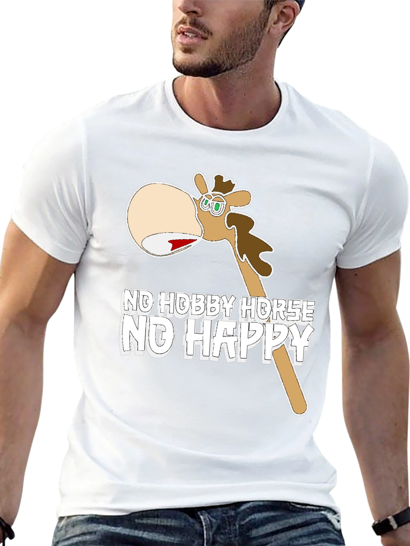 Funny No Hobby Horse No Happy T-Shirt