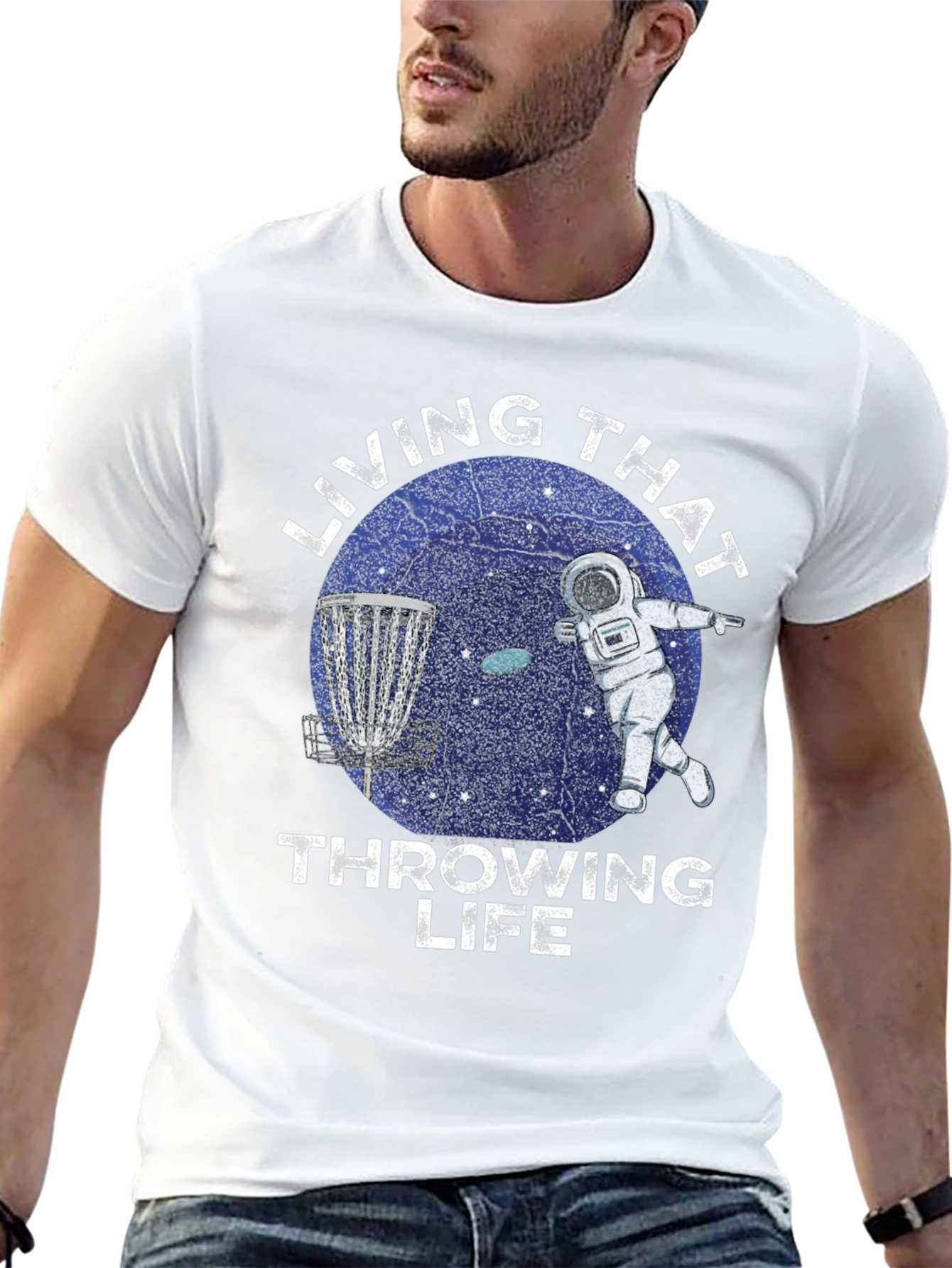 Living That Throwing Life Disc Golf T-Shirt