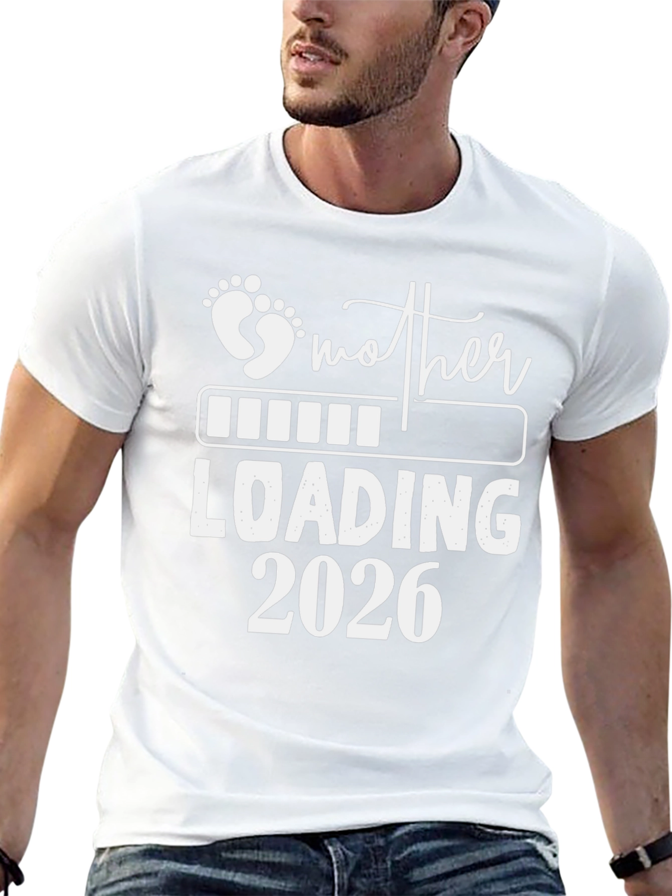 Mother Loading 2026 T-Shirt Pregnancy Announcement Tee