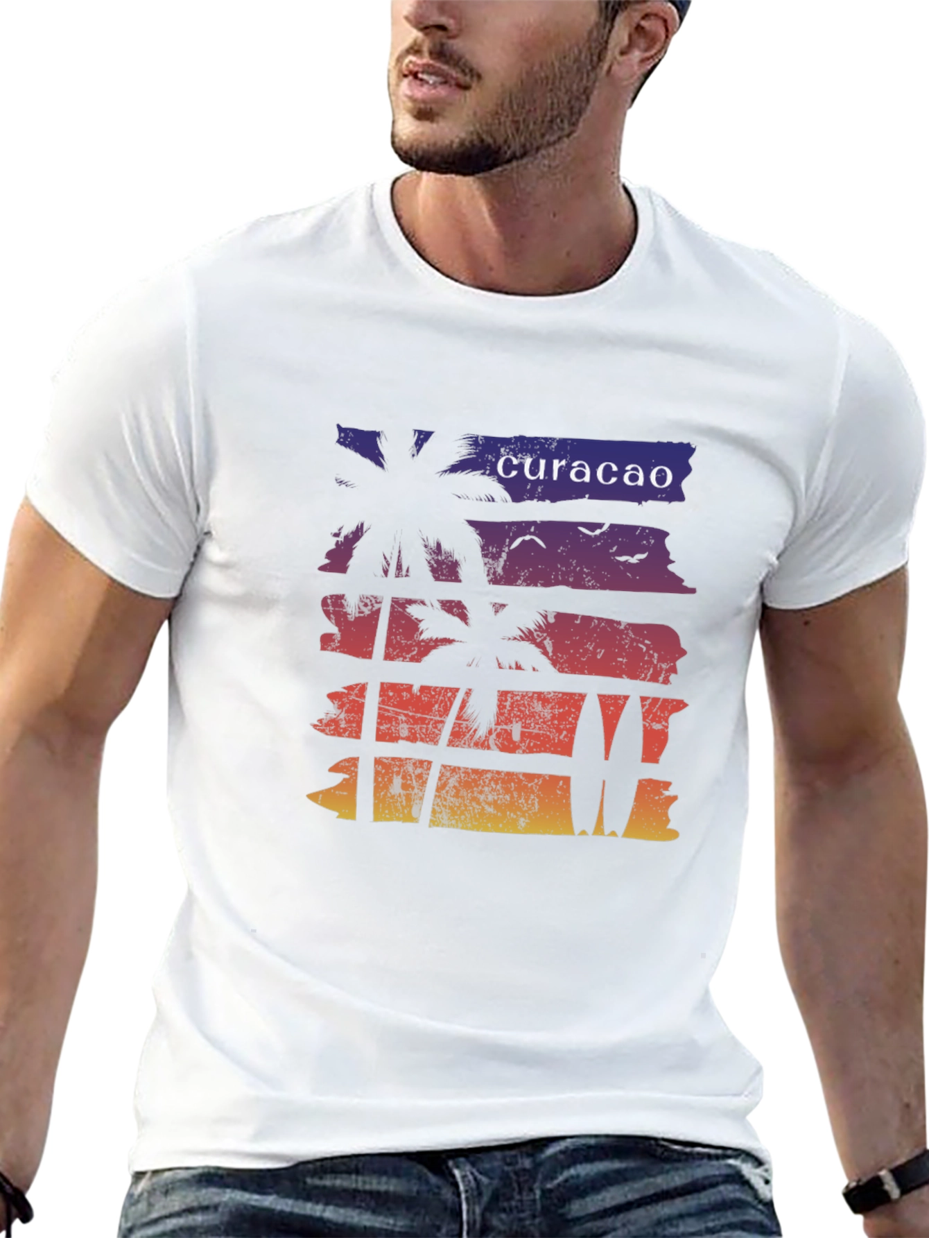 Curacao Sunset Graphic Tee