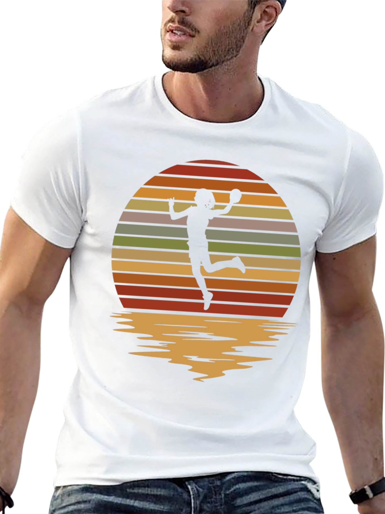 Handball Sunset Graphic Tee - Black