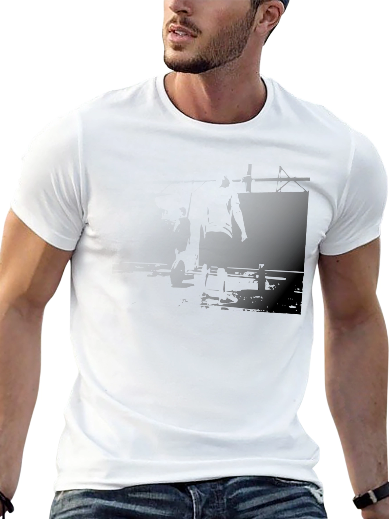 Black Graphic Print T-Shirt