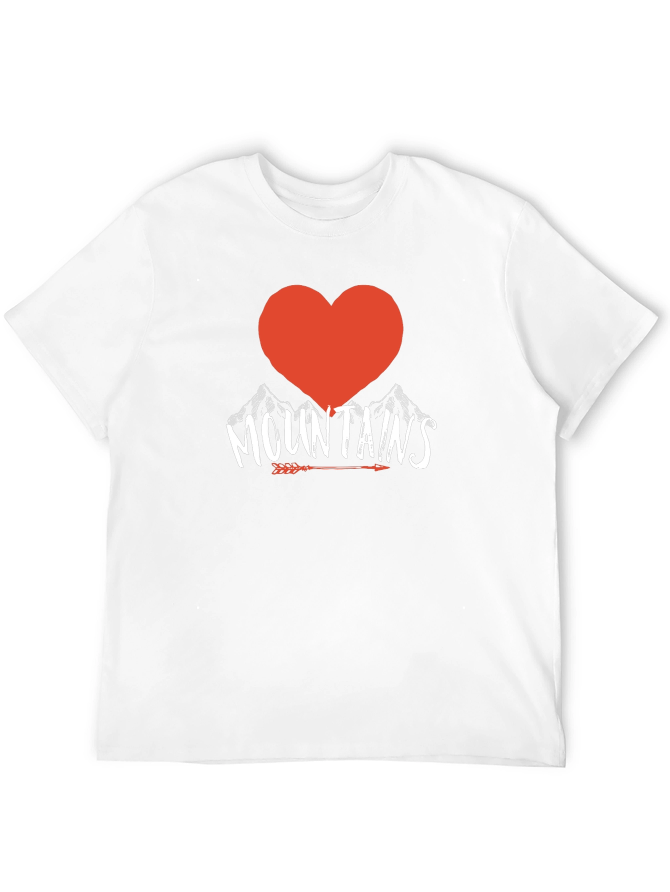 I Love Mountains Graphic Tee - Arrow Heart Design