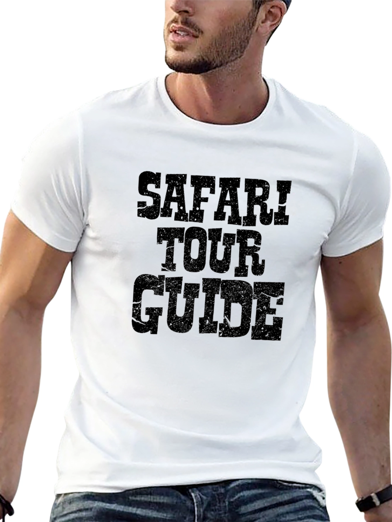 Safari Tour Guide Black Graphic Tee