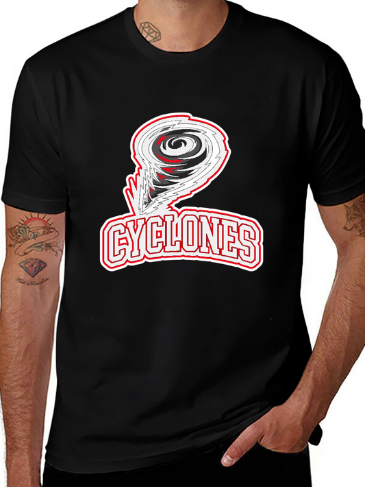 Cyclones Graphic Print Black T-Shirt