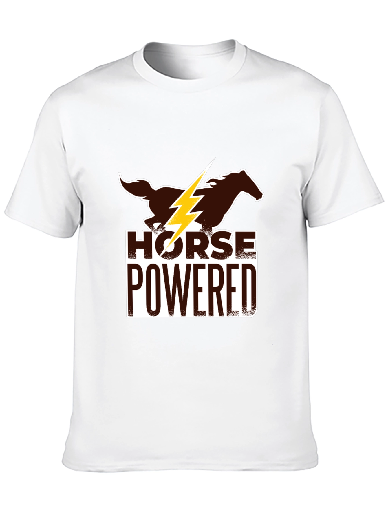 Horse Powered Graphic Tee - Black Cotton Blend