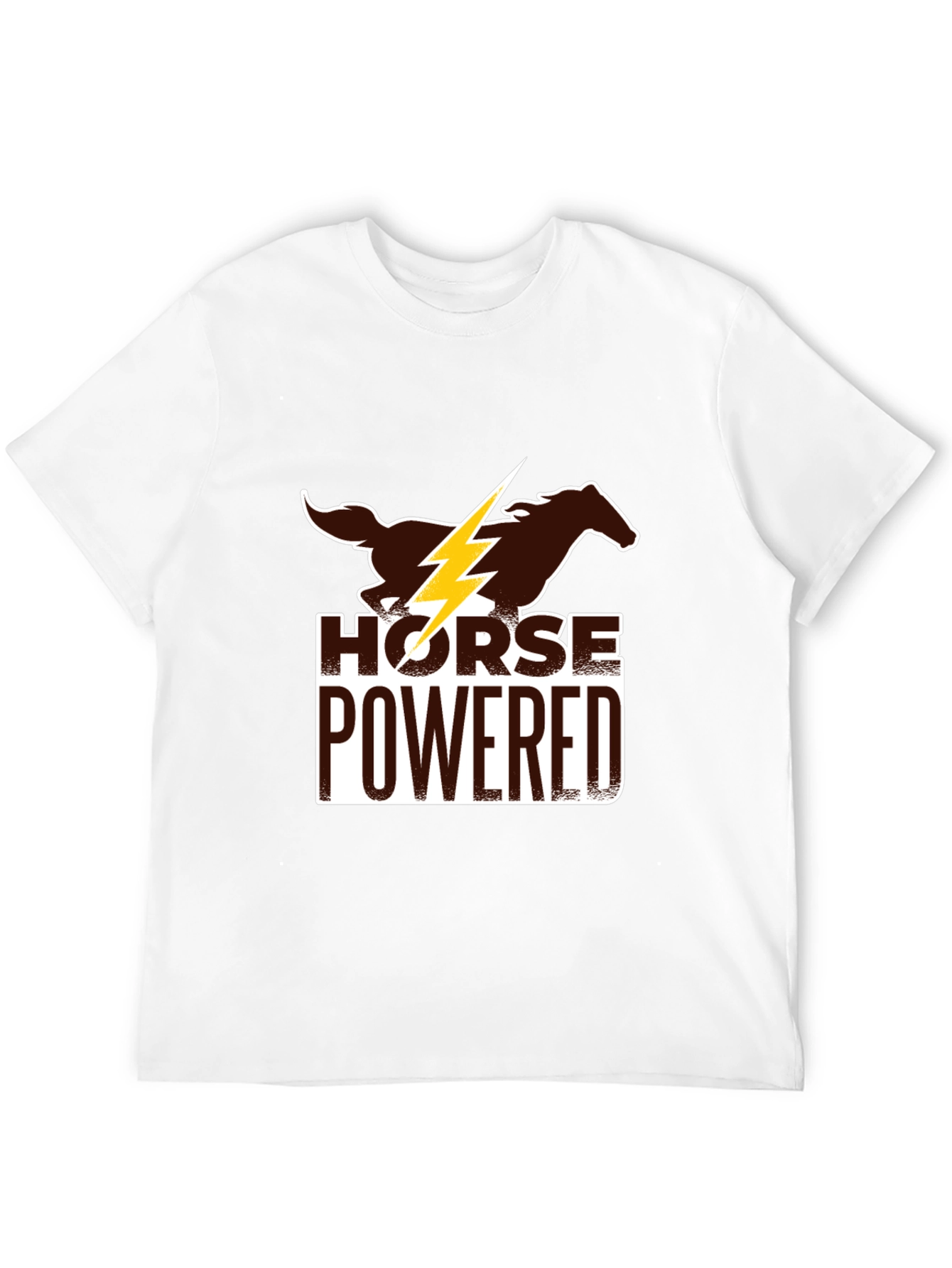 Horse Powered Graphic Tee - Black Cotton Blend