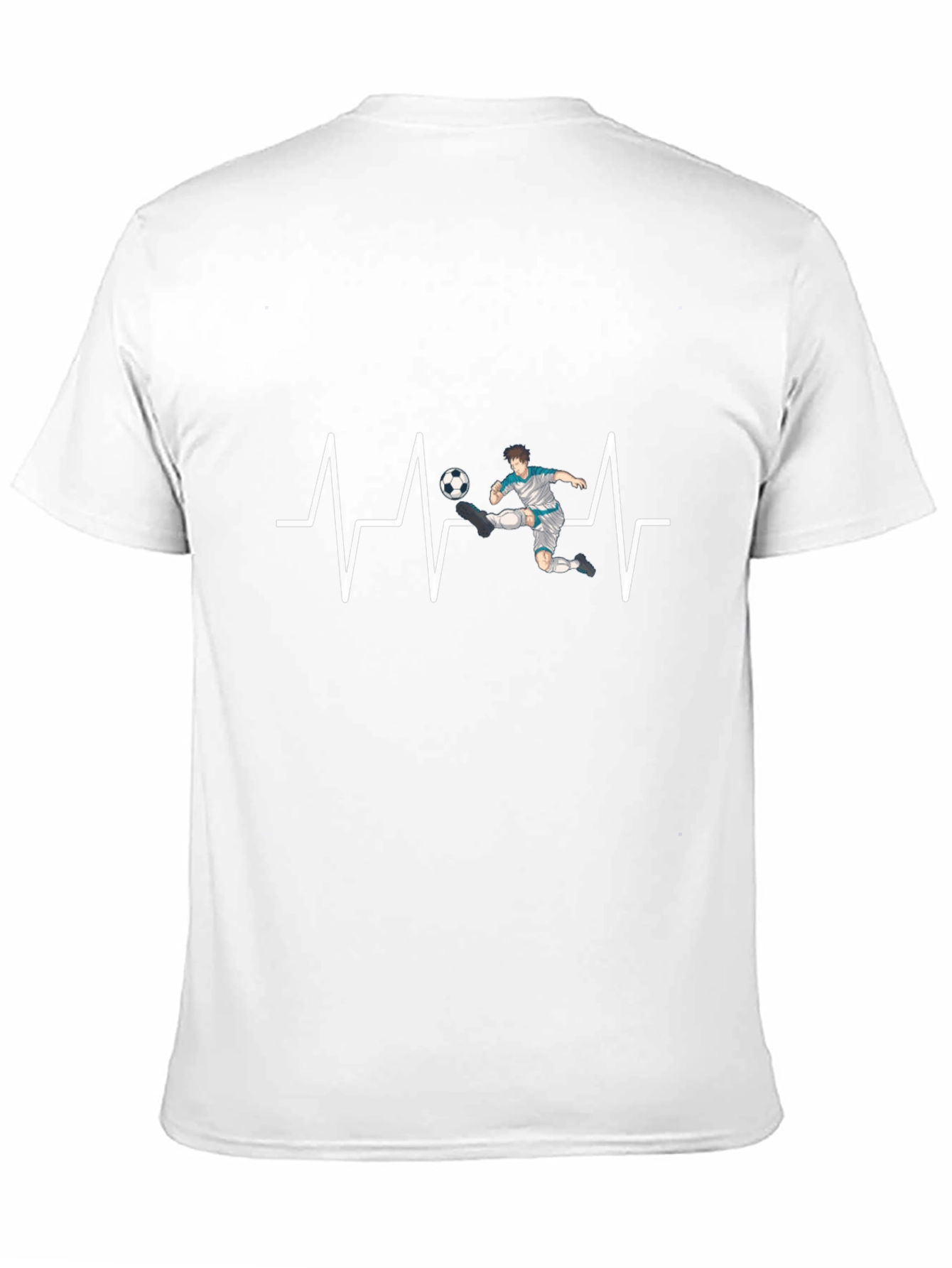 Soccer Heartbeat T-Shirt - Black