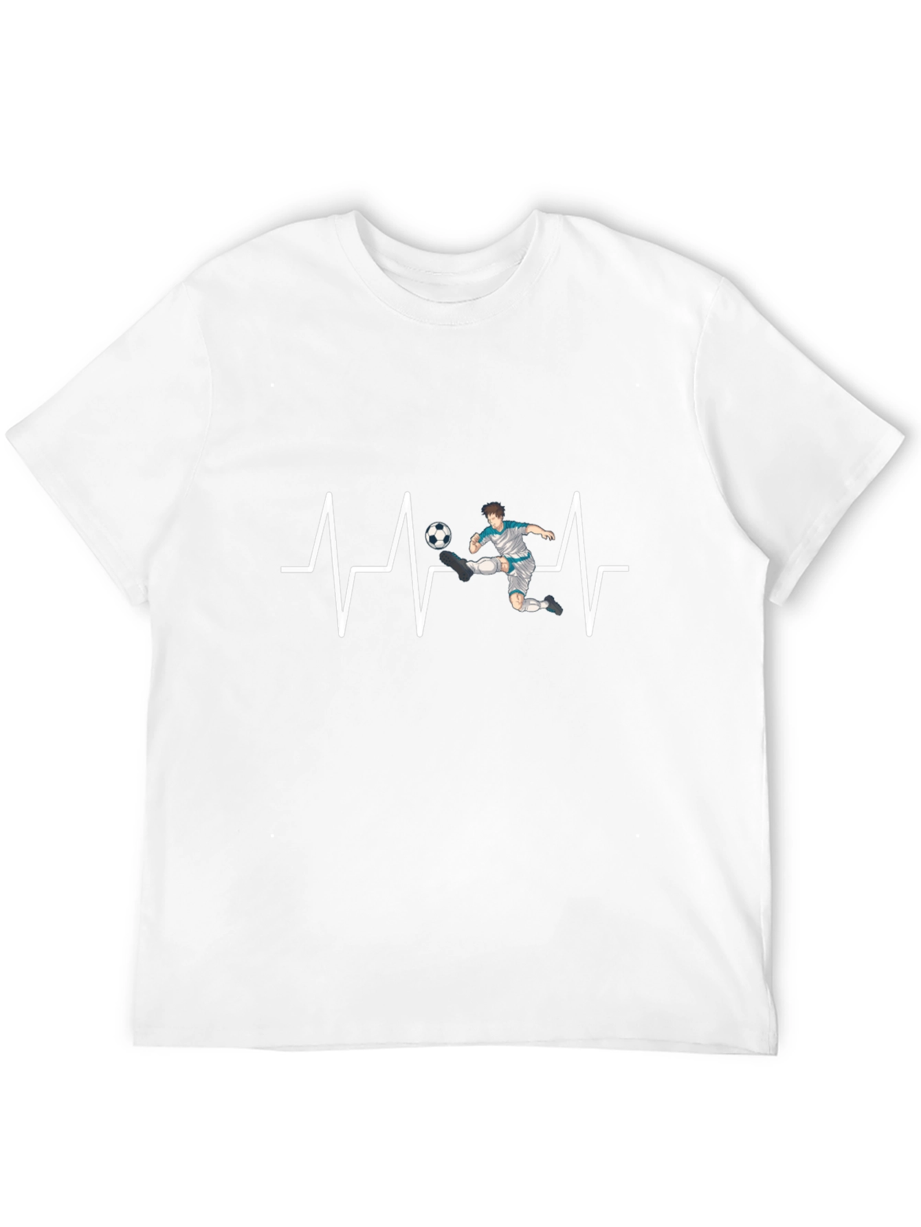 Soccer Heartbeat T-Shirt - Black