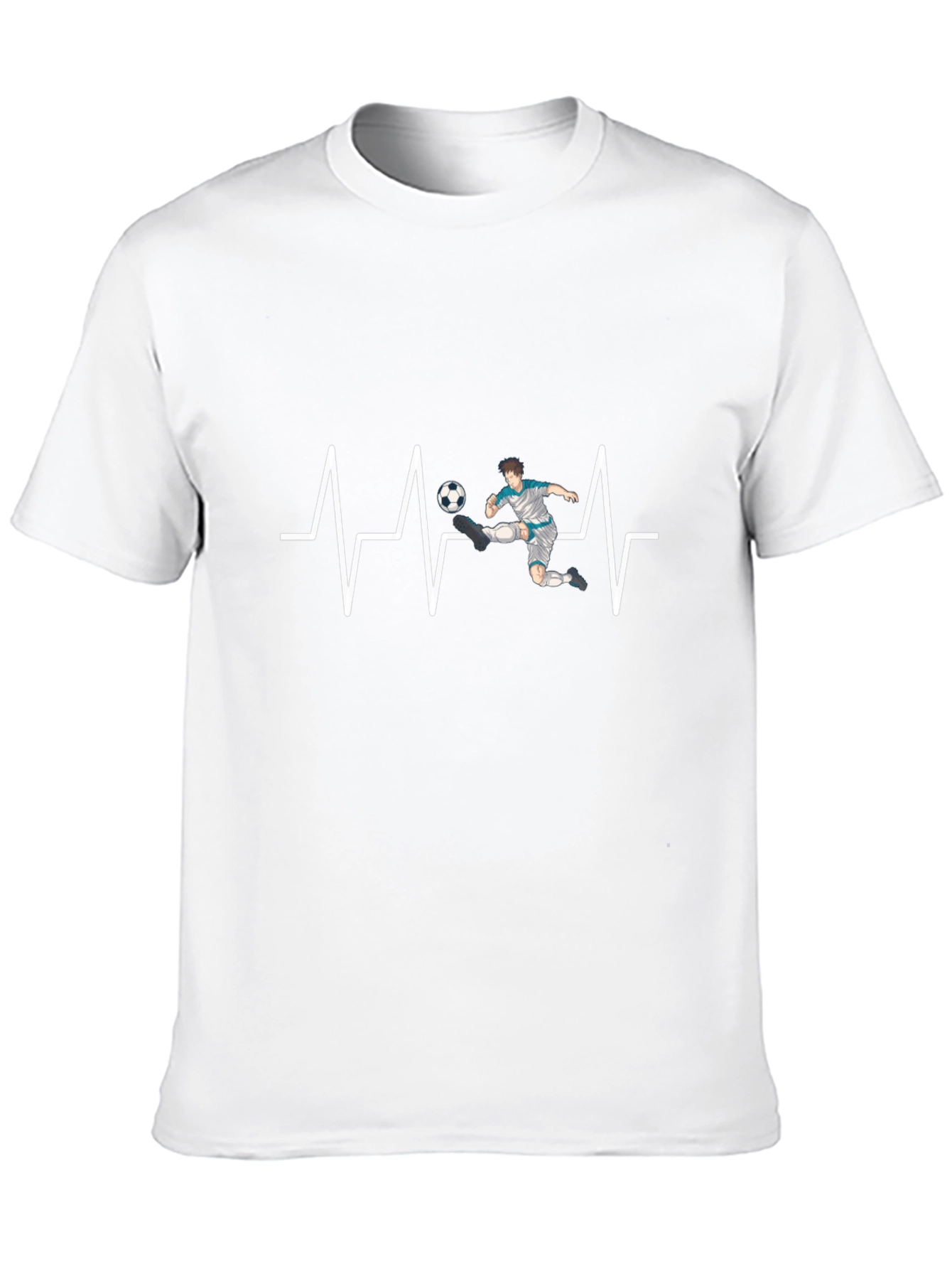 Soccer Heartbeat T-Shirt - Black