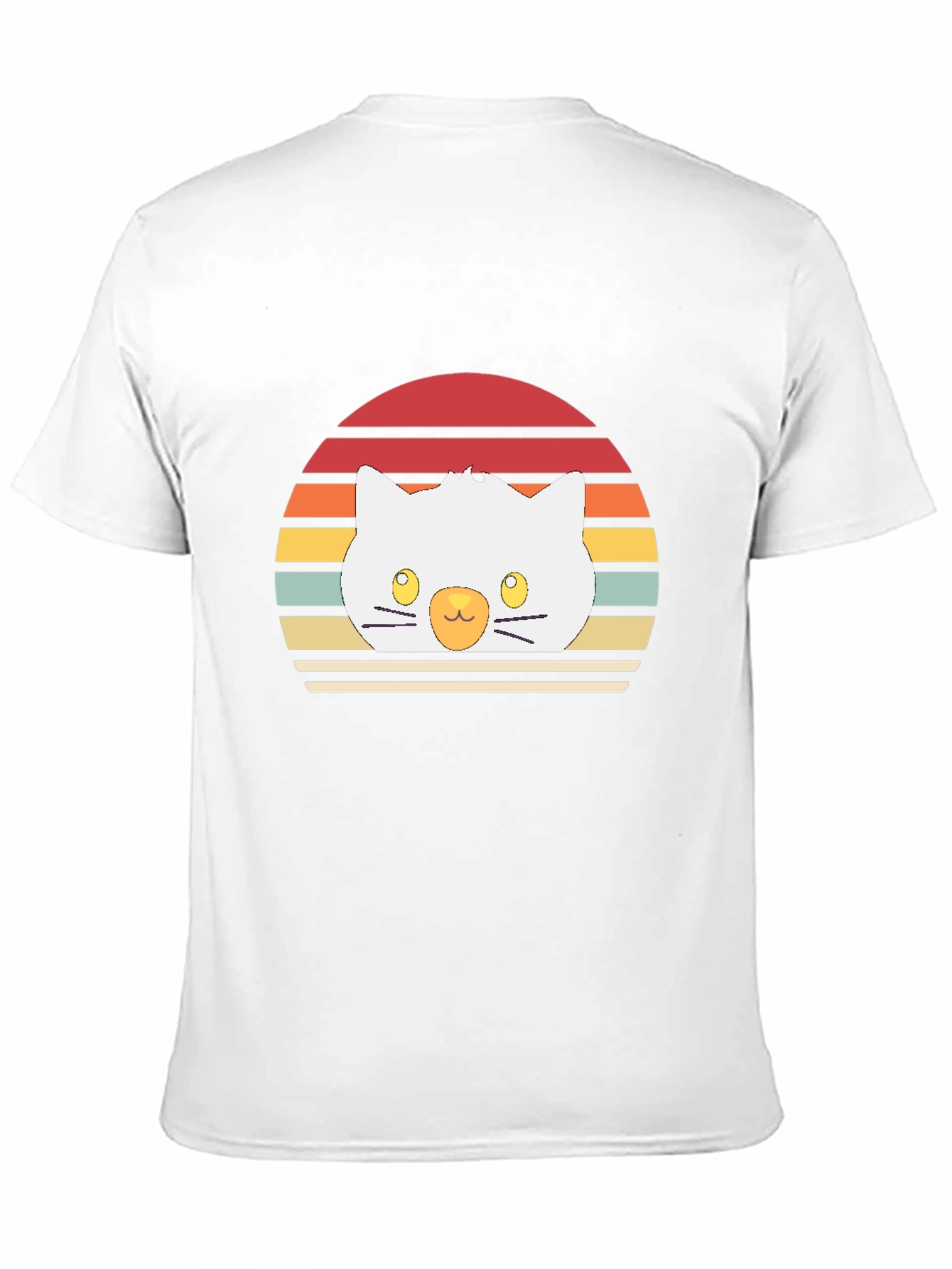Retro Sunset Cat T-Shirt - Cool Graphic Tee