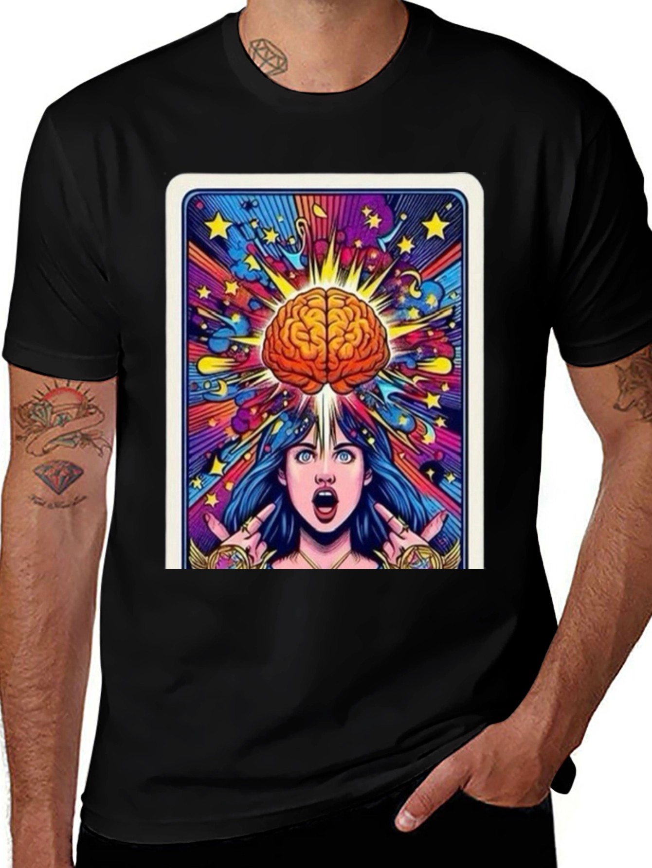 Mind Expansion Graphic Tee - Black Cotton Unisex